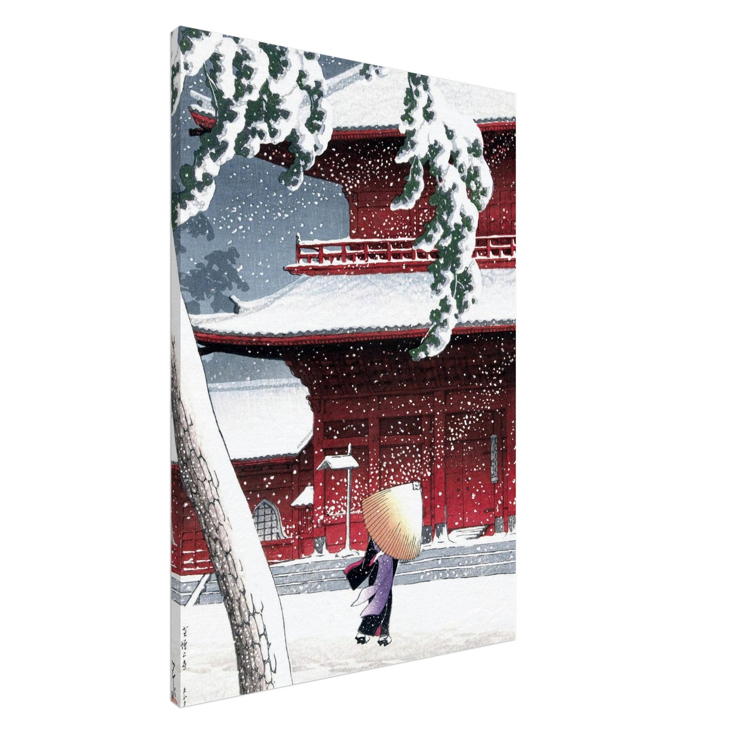 Neve serale a Shinagawa - Hasui Kawase - Canvas thick