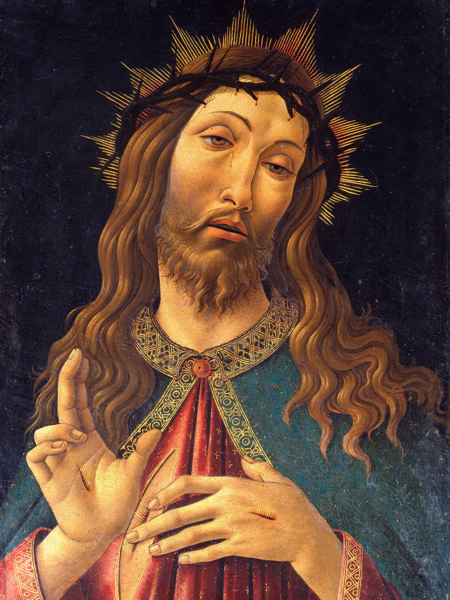 The Virgin and Child with Saint John the Baptist - Sandro Botticelli
