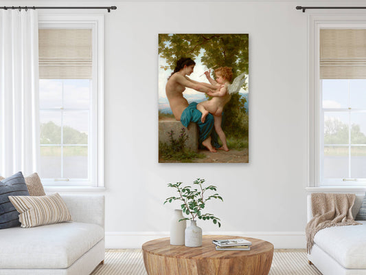 A Young Girl Defending Herself Against Love - William Bouguereau