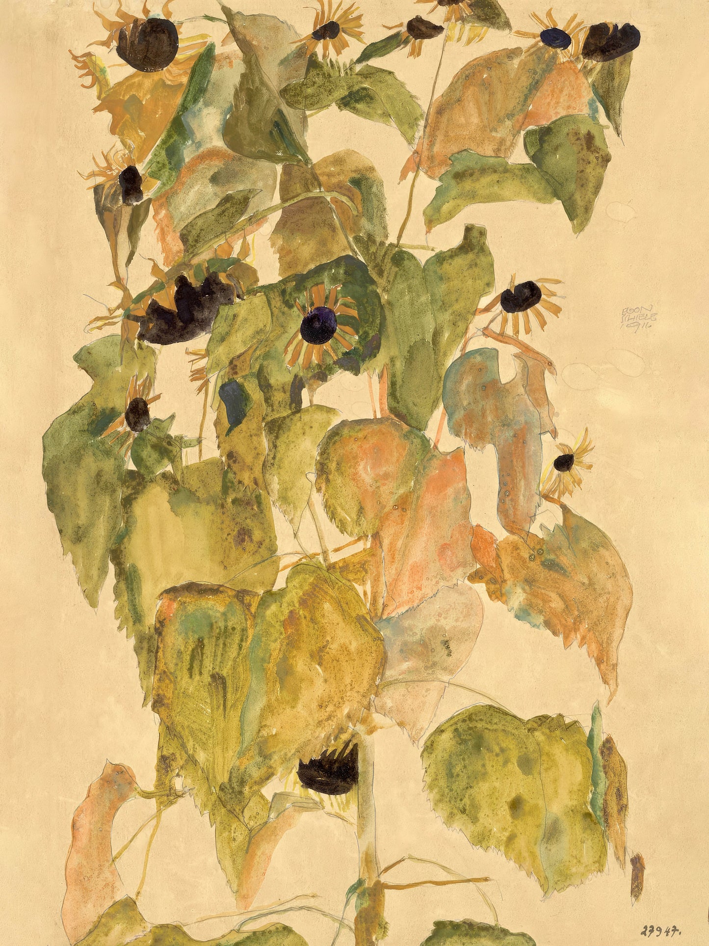 Sunflowers - Egon Schiele