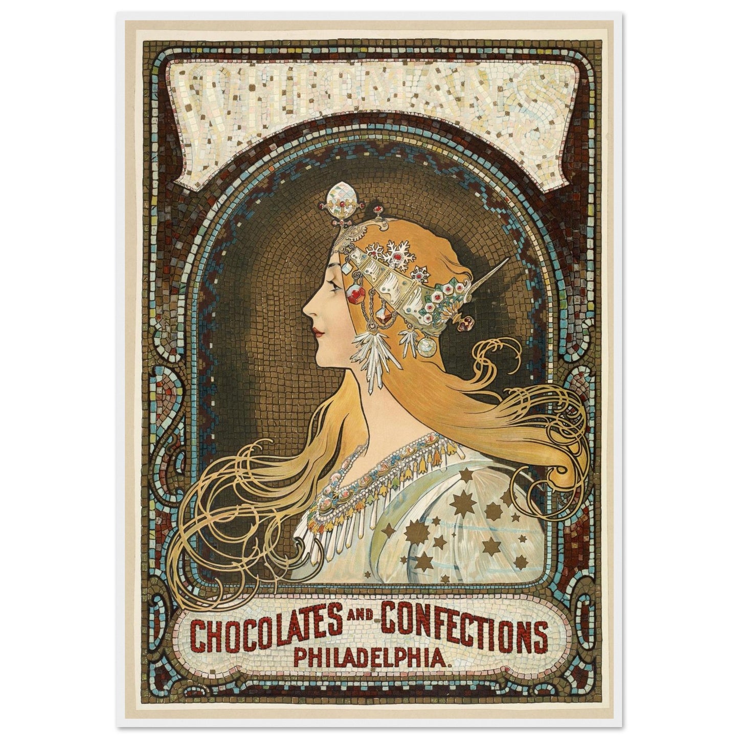 Zodiaco - Alphonse Mucha - Poster con cornice