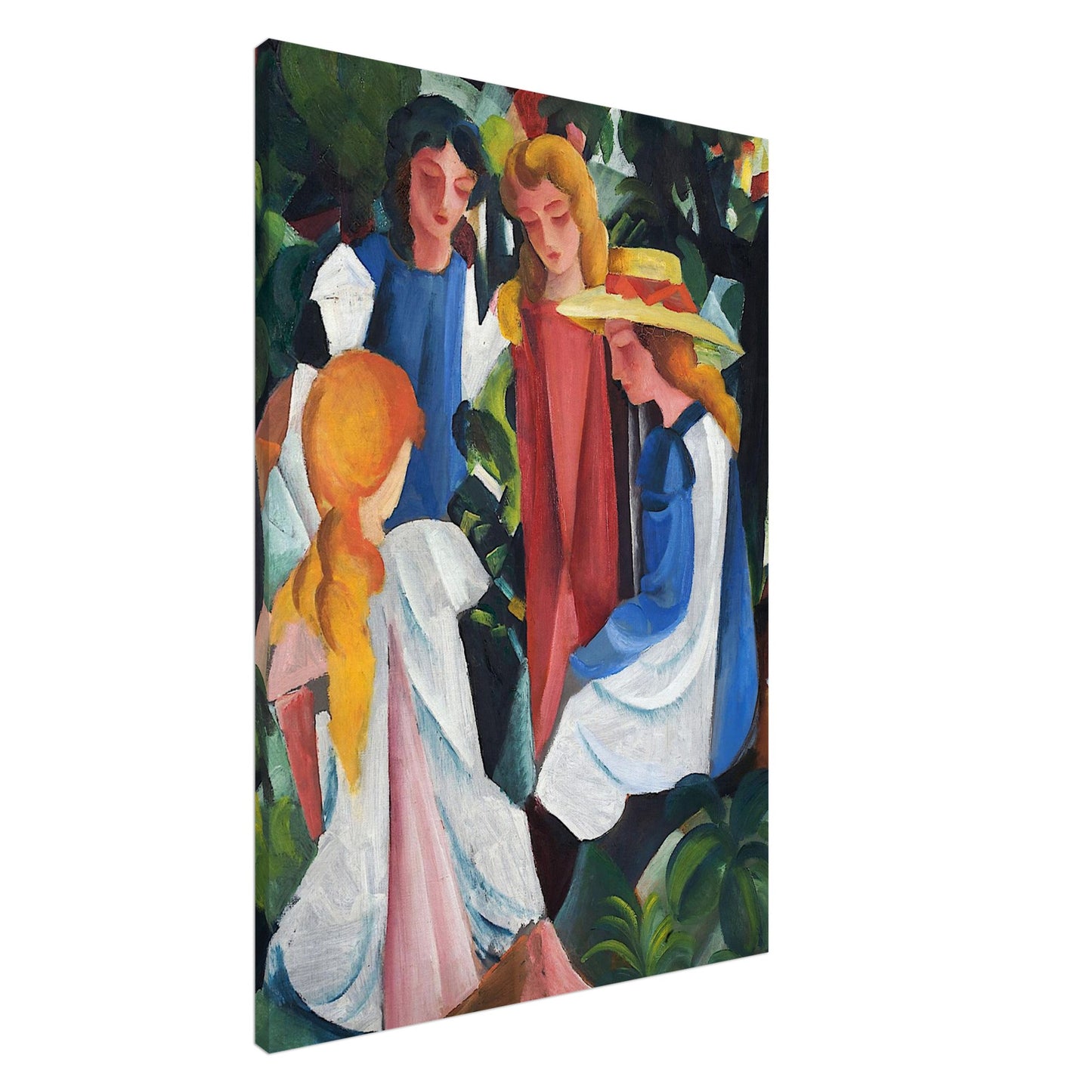 August Macke - Composizione con una donna - Canvas thick