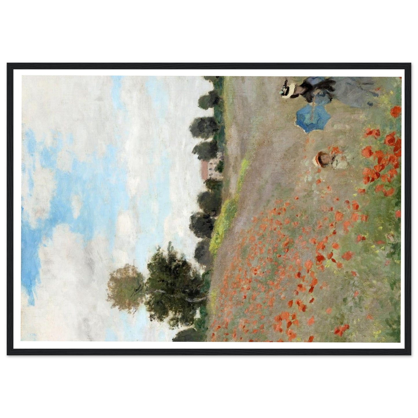 Campo di Papaveri - Claude Monet - Poster con cornice