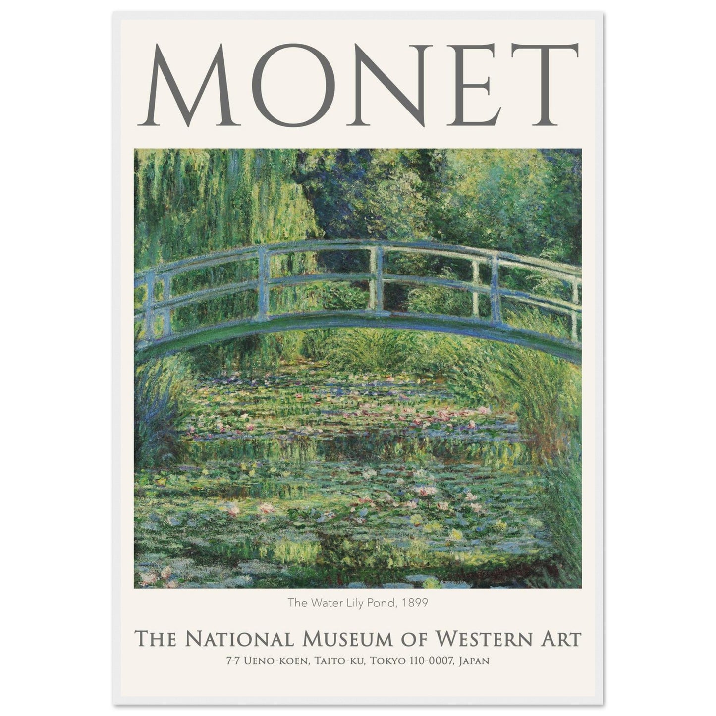 Il Ponte delle Ninfee - Claude Monet - Poster con cornice