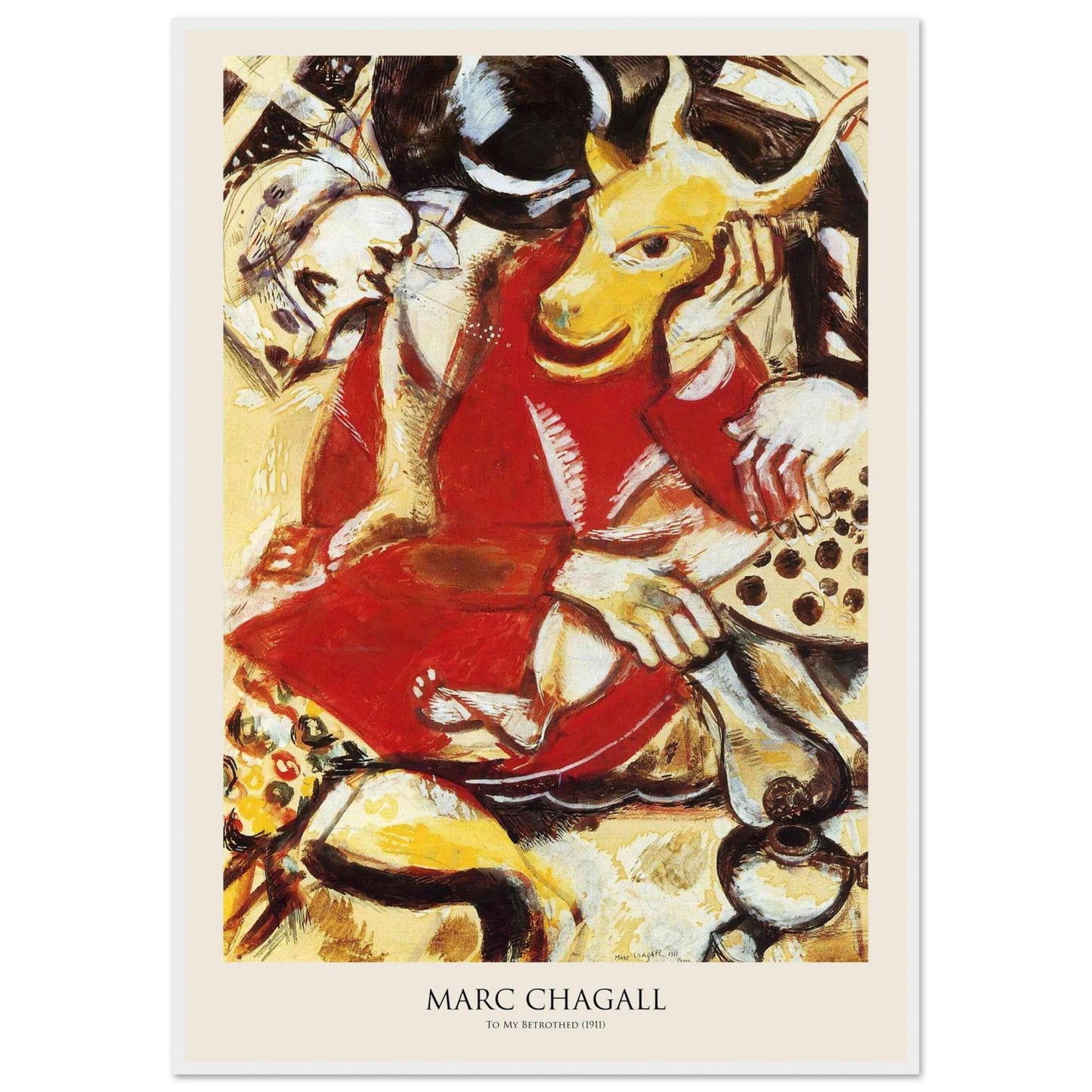 Al mio promesso sposo - Marc Chagall - Poster con cornice