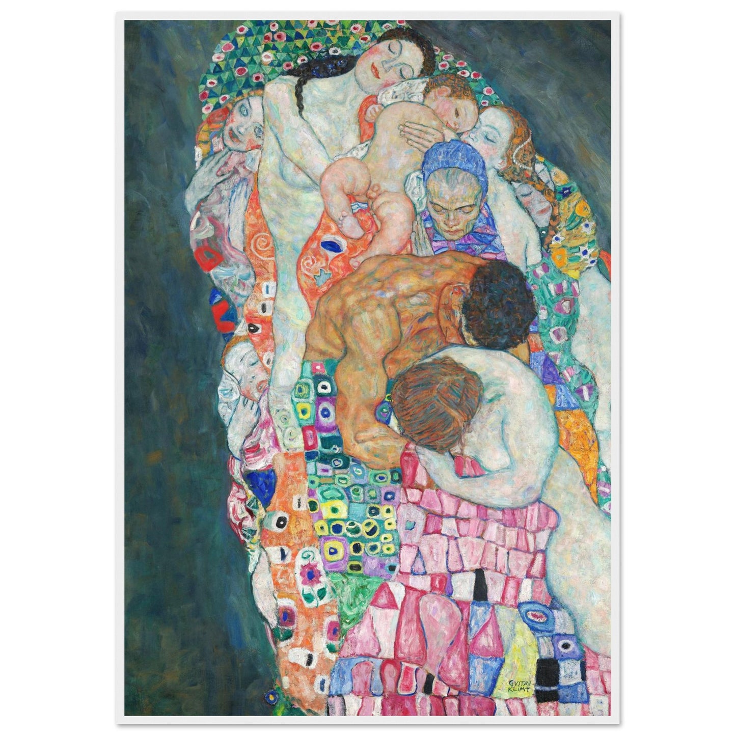 Morte e Vita - Gustav Klimt - Poster con cornice