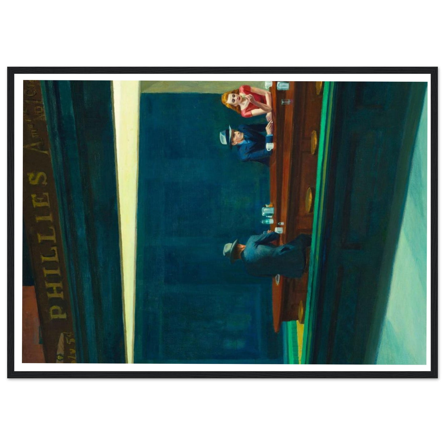 Nighthawks - Edward Hopper - Poster con cornice