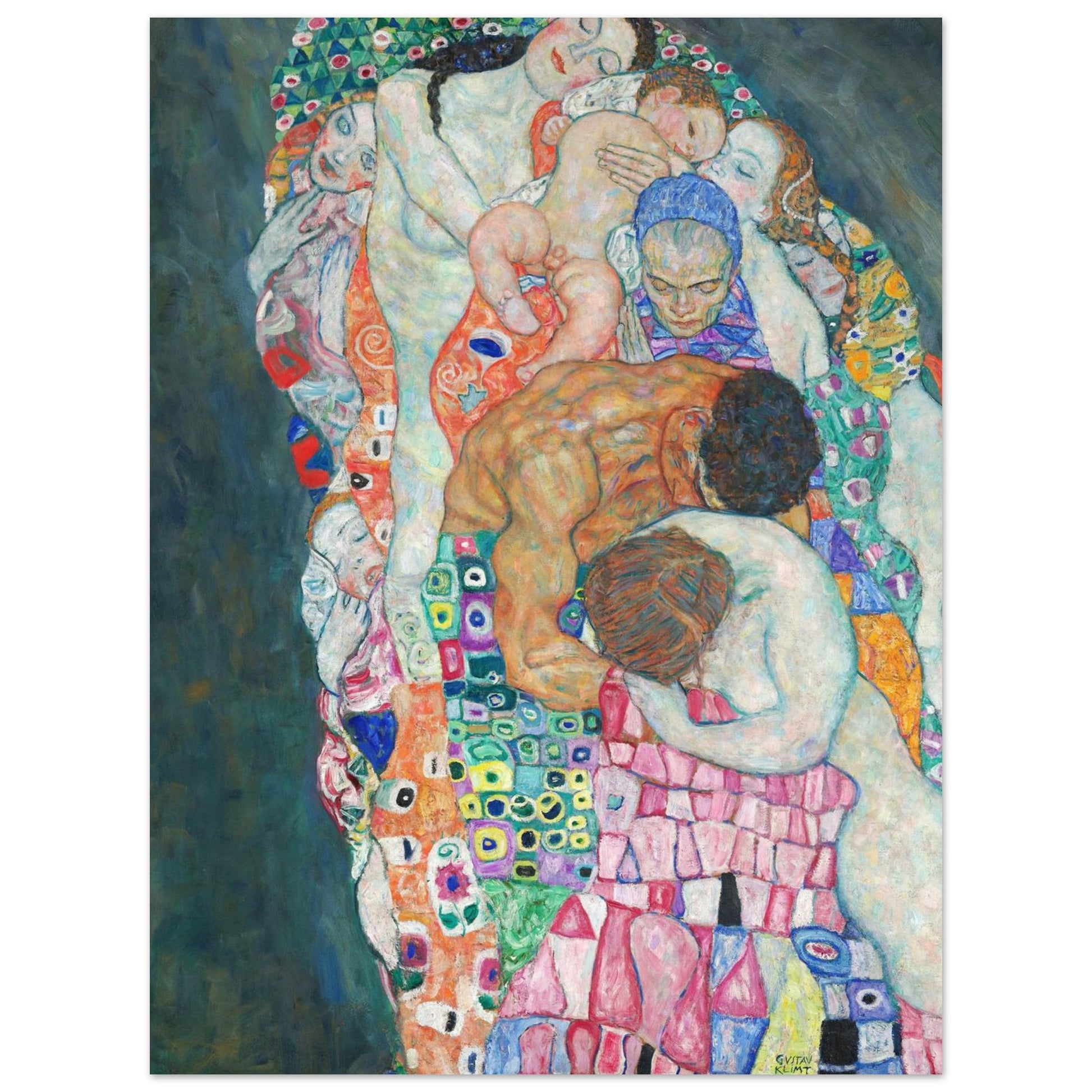 Morte e Vita - Gustav Klimt - Poster senza cornice