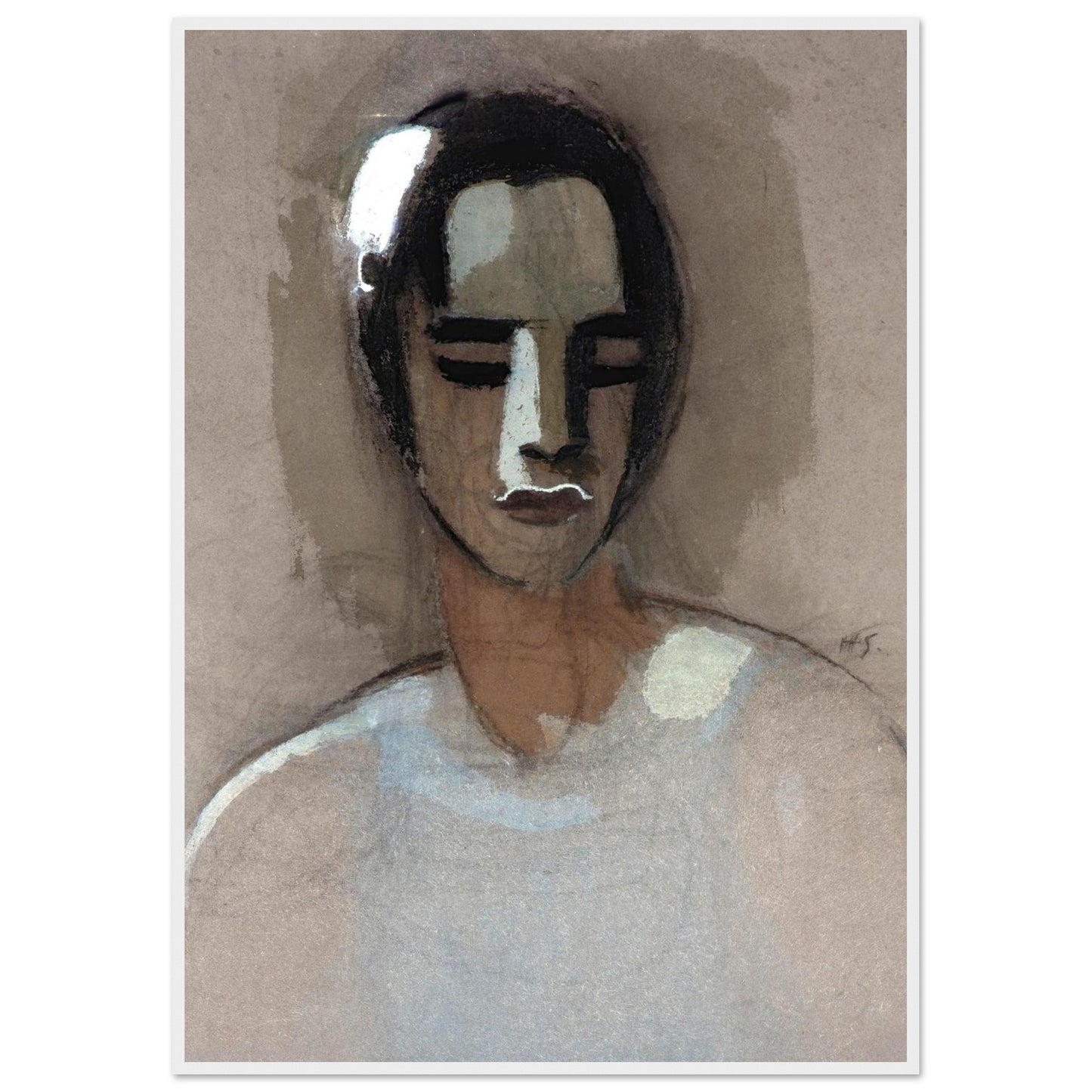 Autoritratto - Helene Schjerfbeck - Poster con cornice