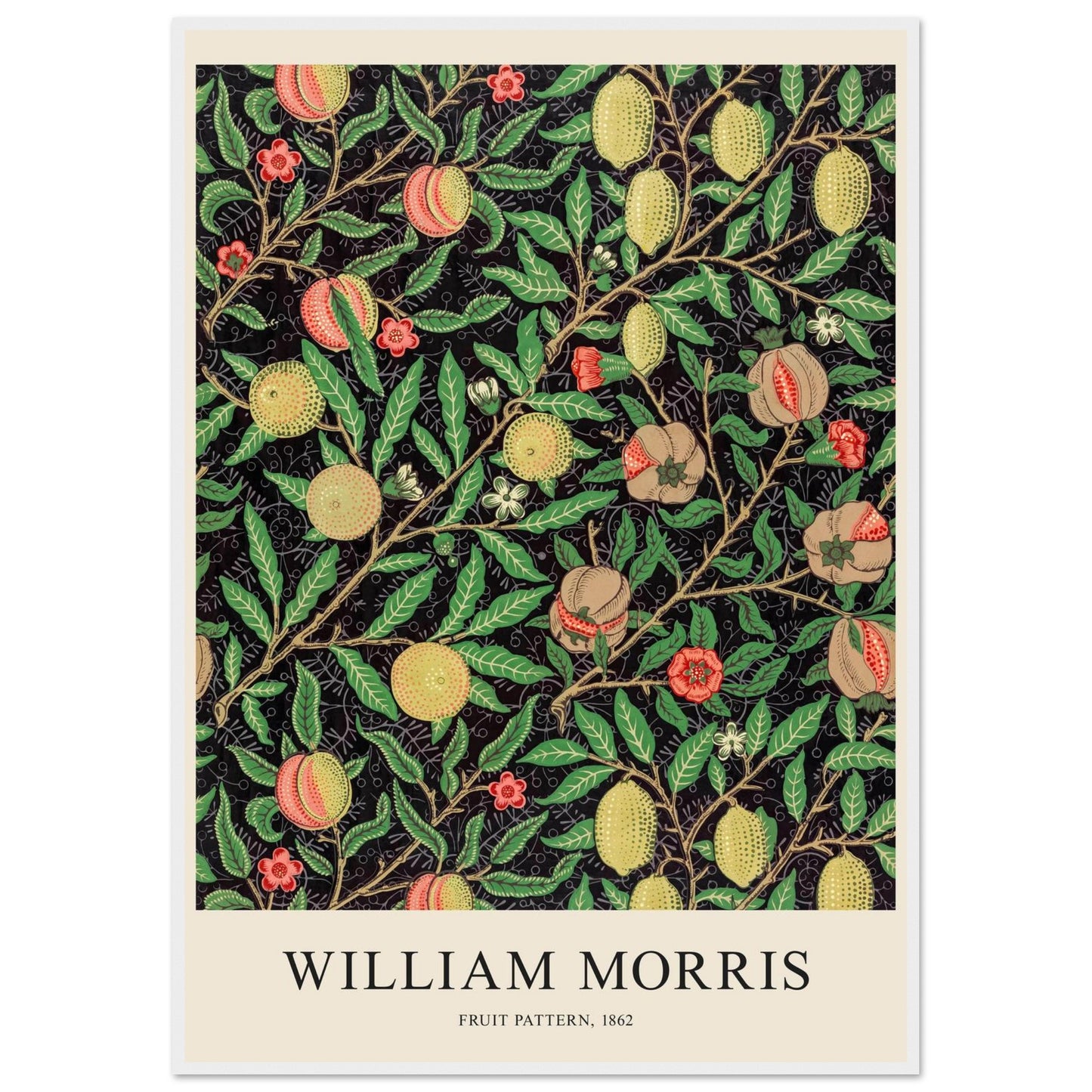 Motivo Fruttato - William Morris - Poster con cornice