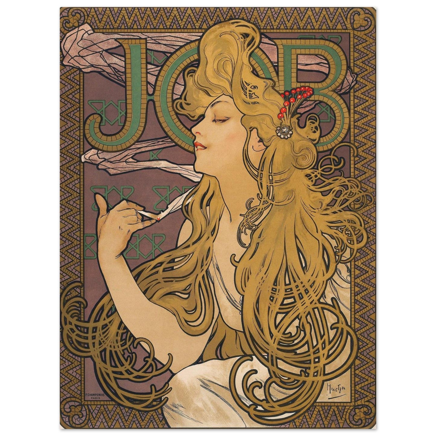 Job - Alphonse Mucha - Poster senza cornice