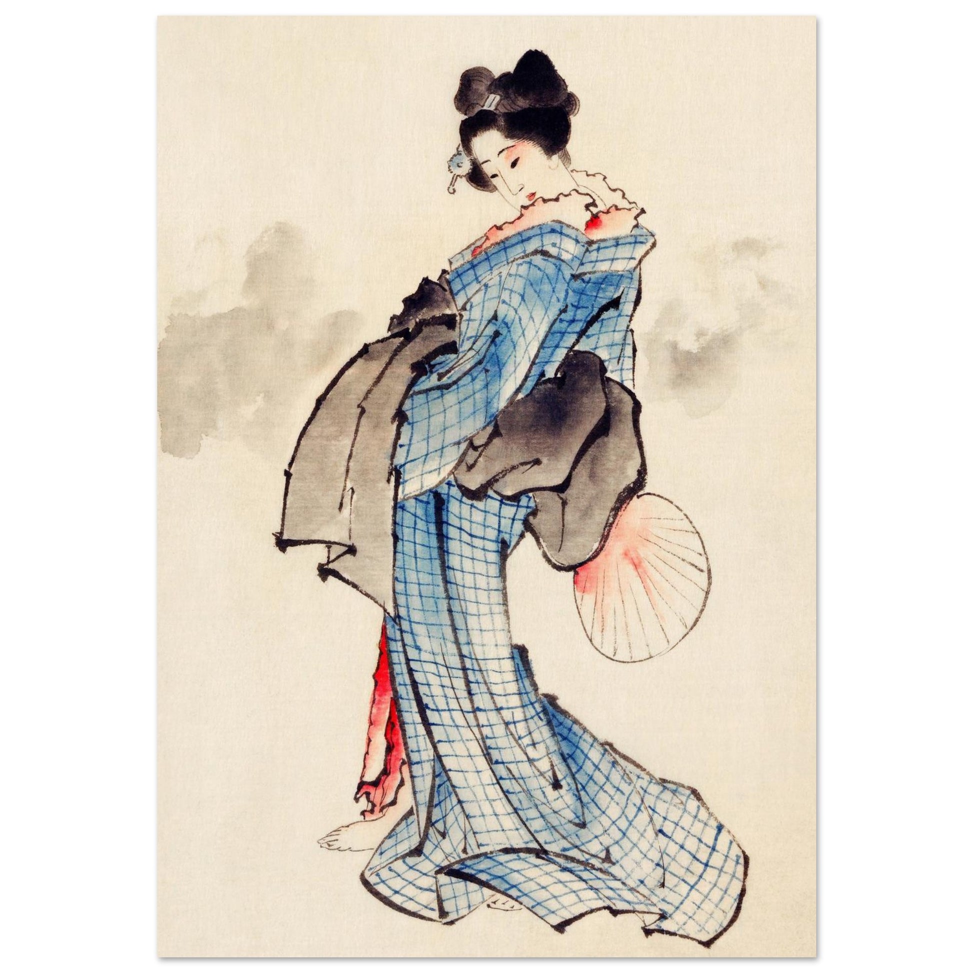 Cortigiana - Katsushika Hokusai - Poster senza cornice