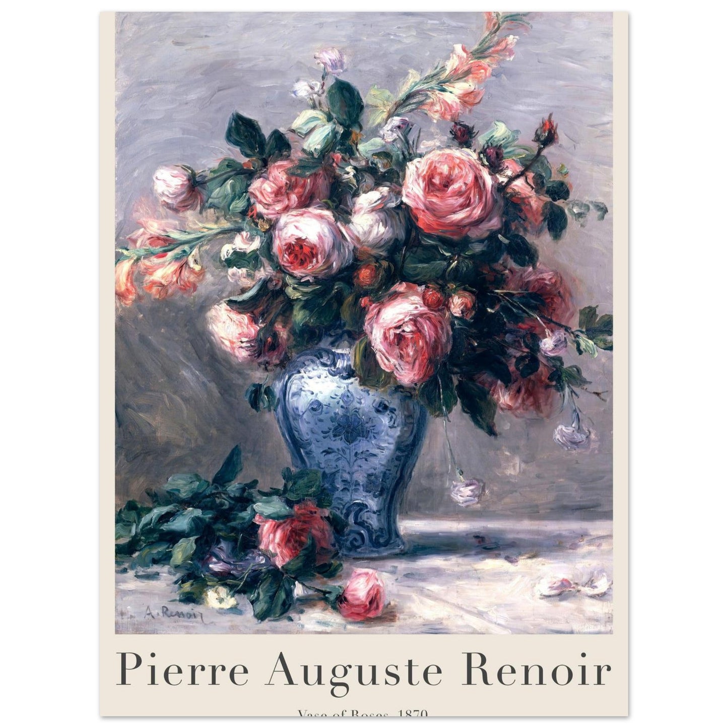 Vaso di Rose - Pierre-Auguste Renoir - Poster senza cornice