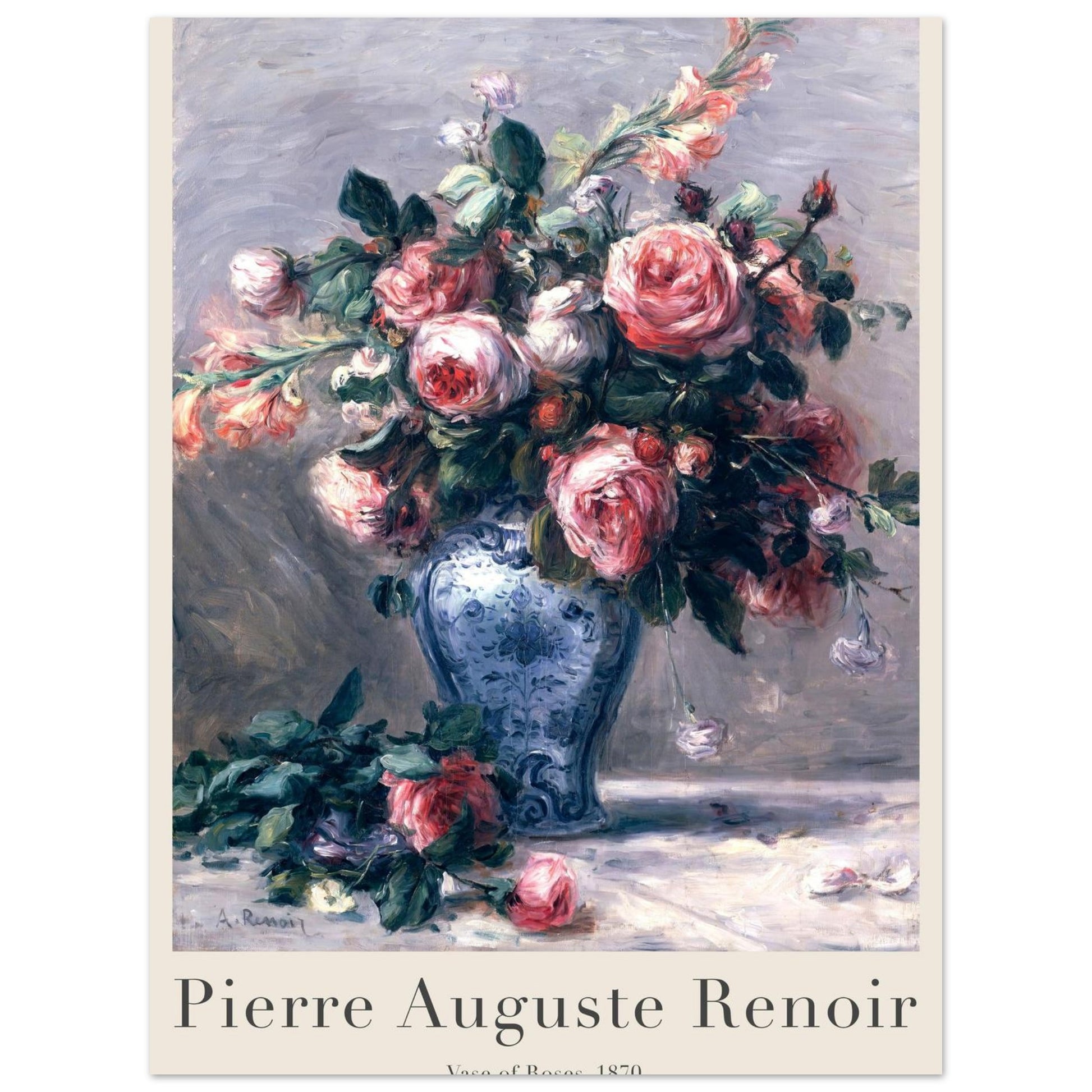 Vaso di Rose - Pierre-Auguste Renoir - Poster senza cornice