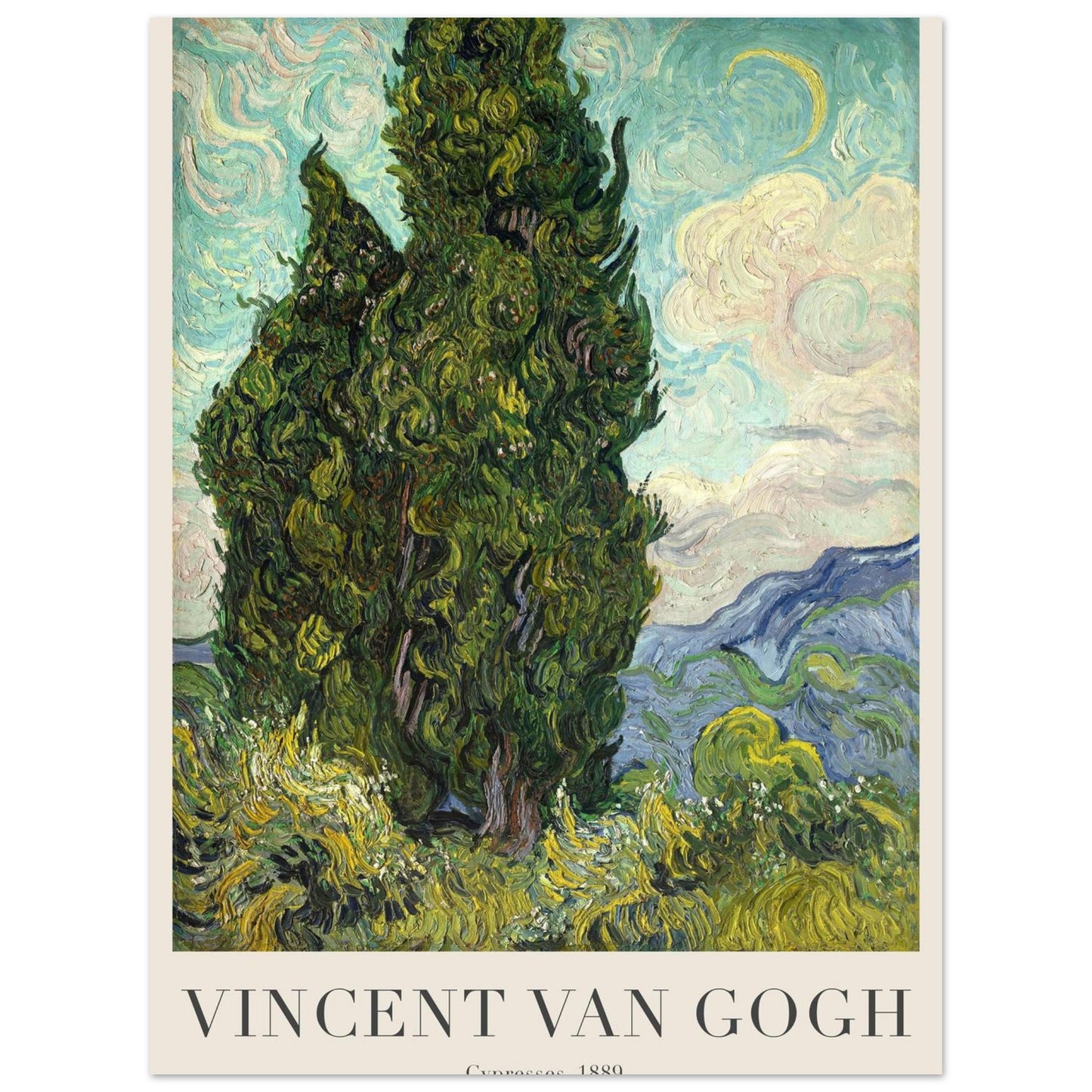 Cipressi - Vincent van Gogh - Poster senza cornice