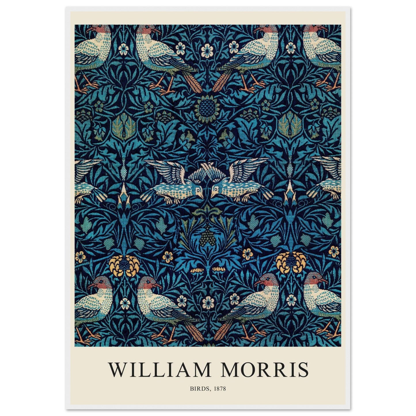 Uccelli - William Morris - Poster con cornice