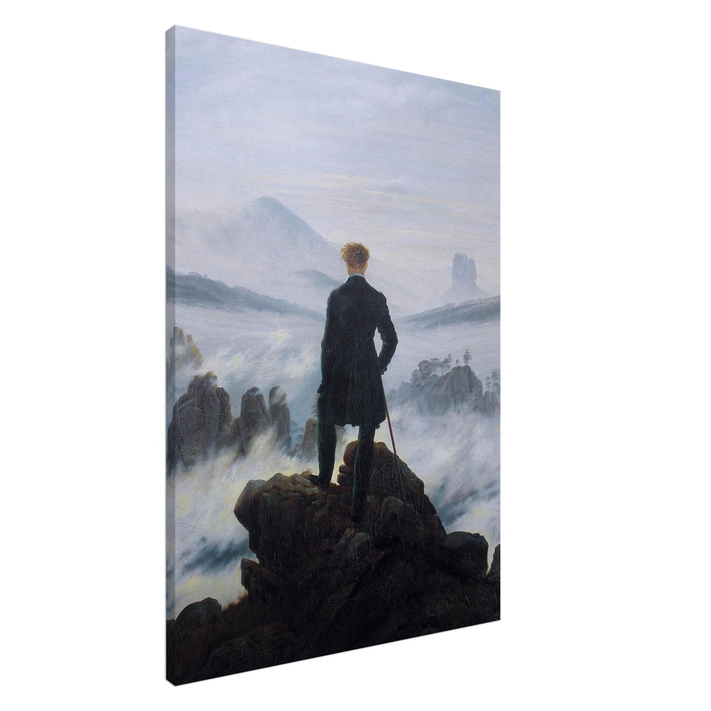 Viandante sopra il mare di nebbia - Caspar David Friedrich - Canvas thick