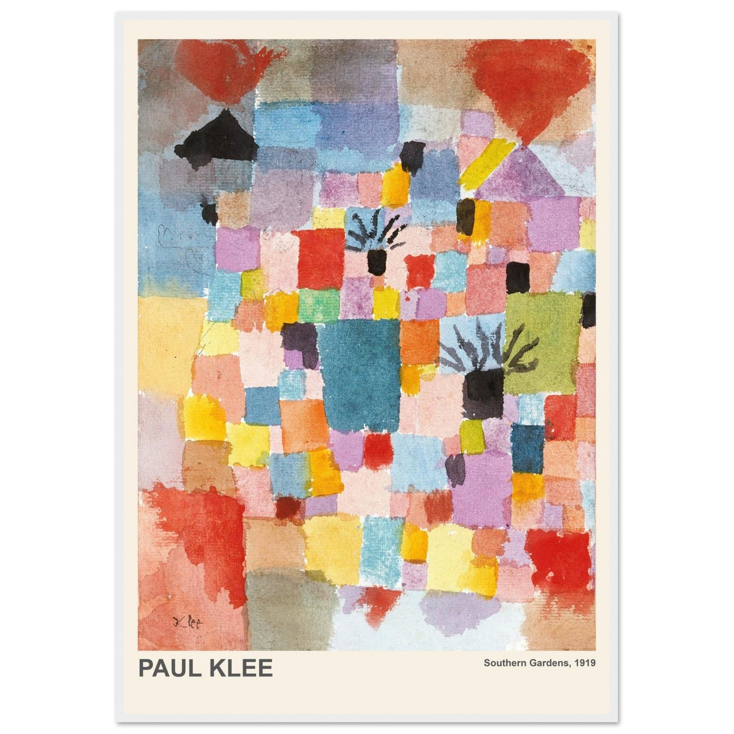 Giardini del Sud - Paul Klee - Poster con cornice