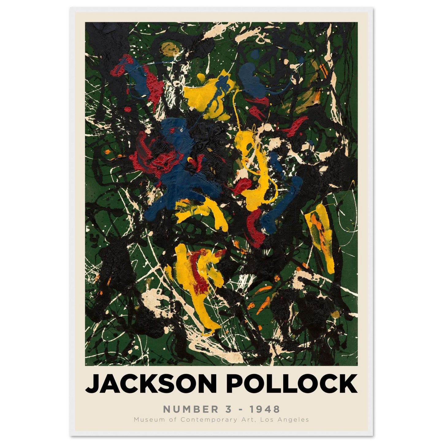 Numero 3 - Jackson Pollock - Poster con cornice