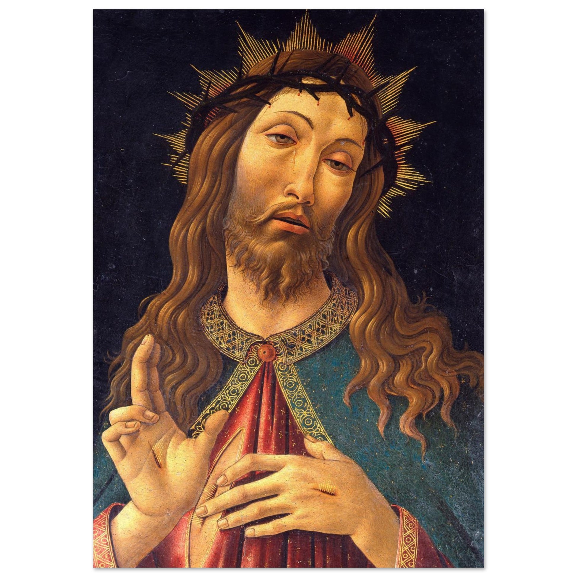 La Vergine e il Bambino con San Giovanni Battista - Sandro Botticelli - poster_nf