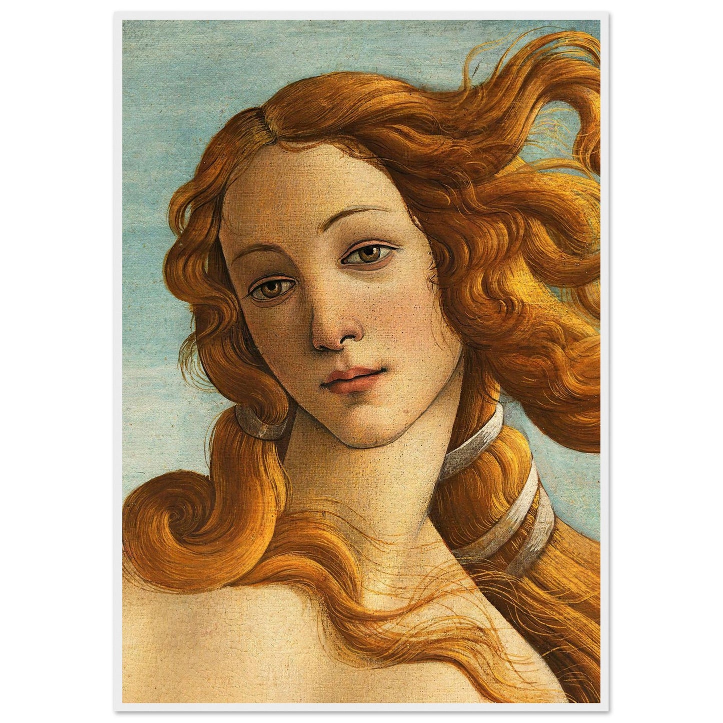Dettaglio da La nascita di Venere - Sandro Botticelli - Poster con cornice