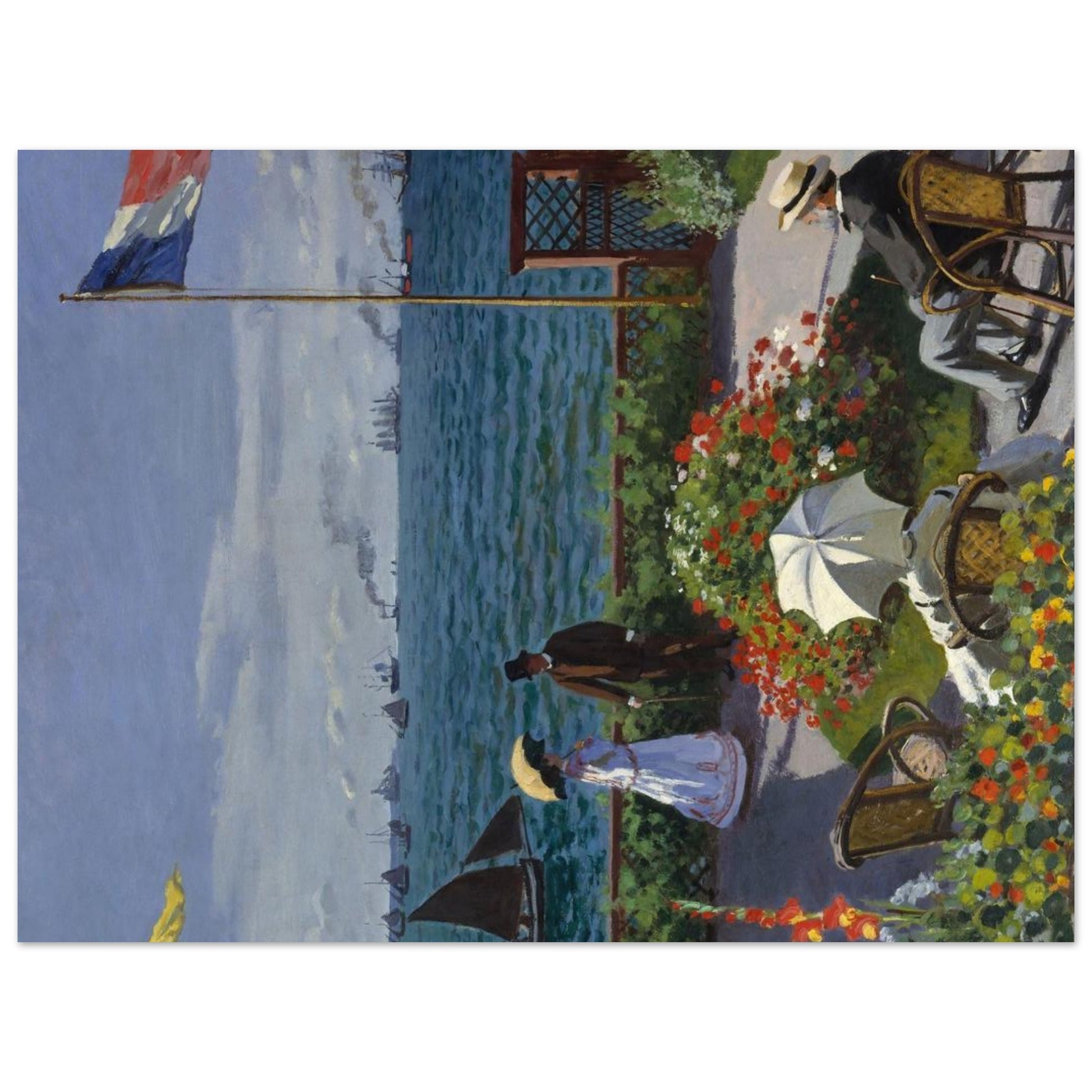 Giardino a Sainte-Adresse - Claude Monet - Poster senza cornice