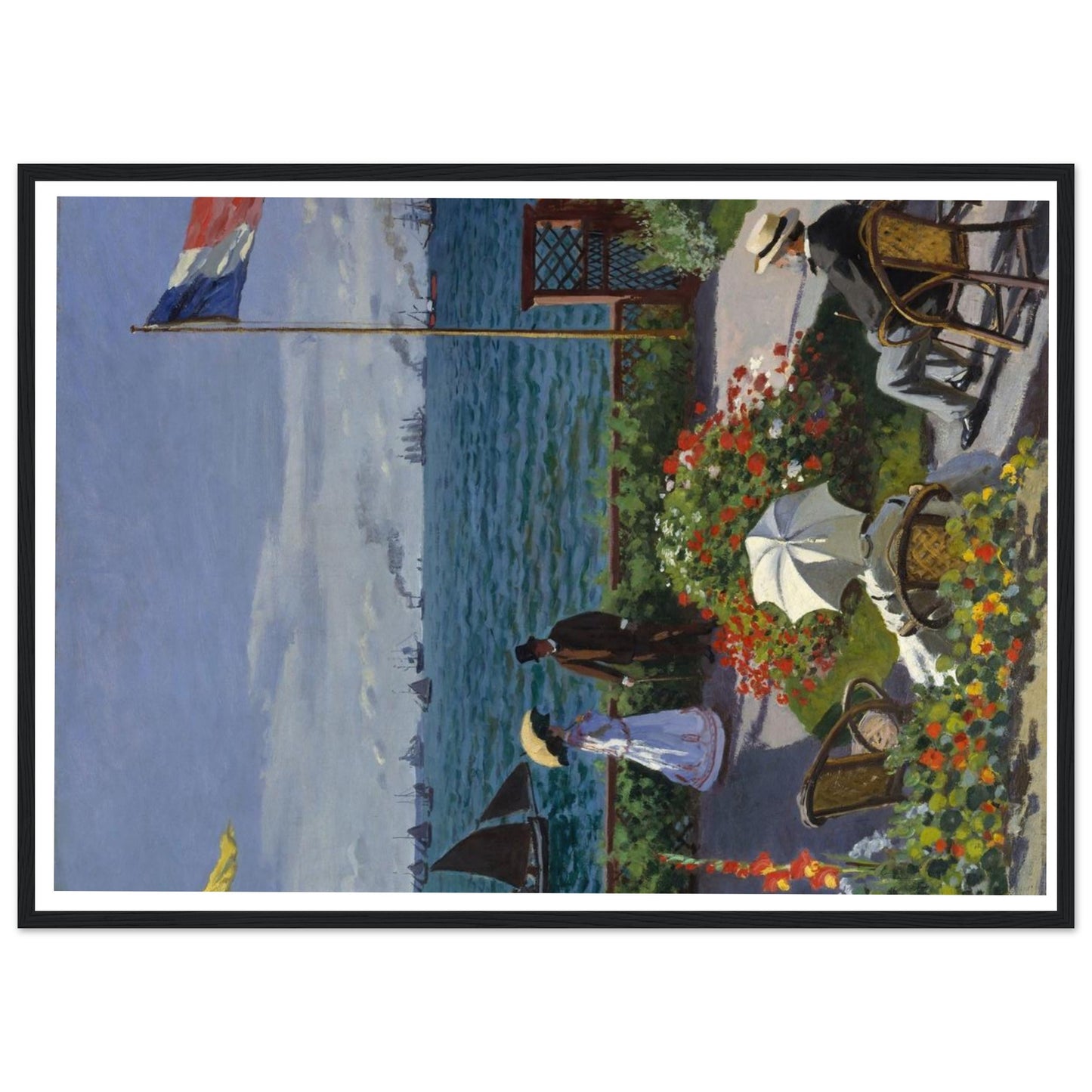 Giardino a Sainte-Adresse - Claude Monet - Poster con cornice