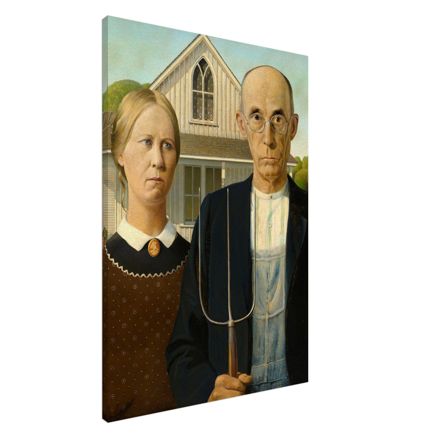 American Gothic - Grant Wood - canvas_slim