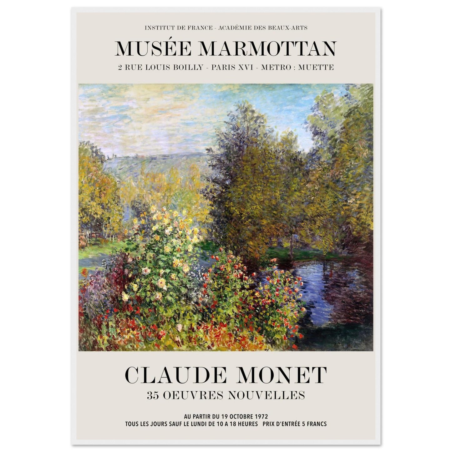 Angolo del Giardino - Claude Monet - Poster con cornice