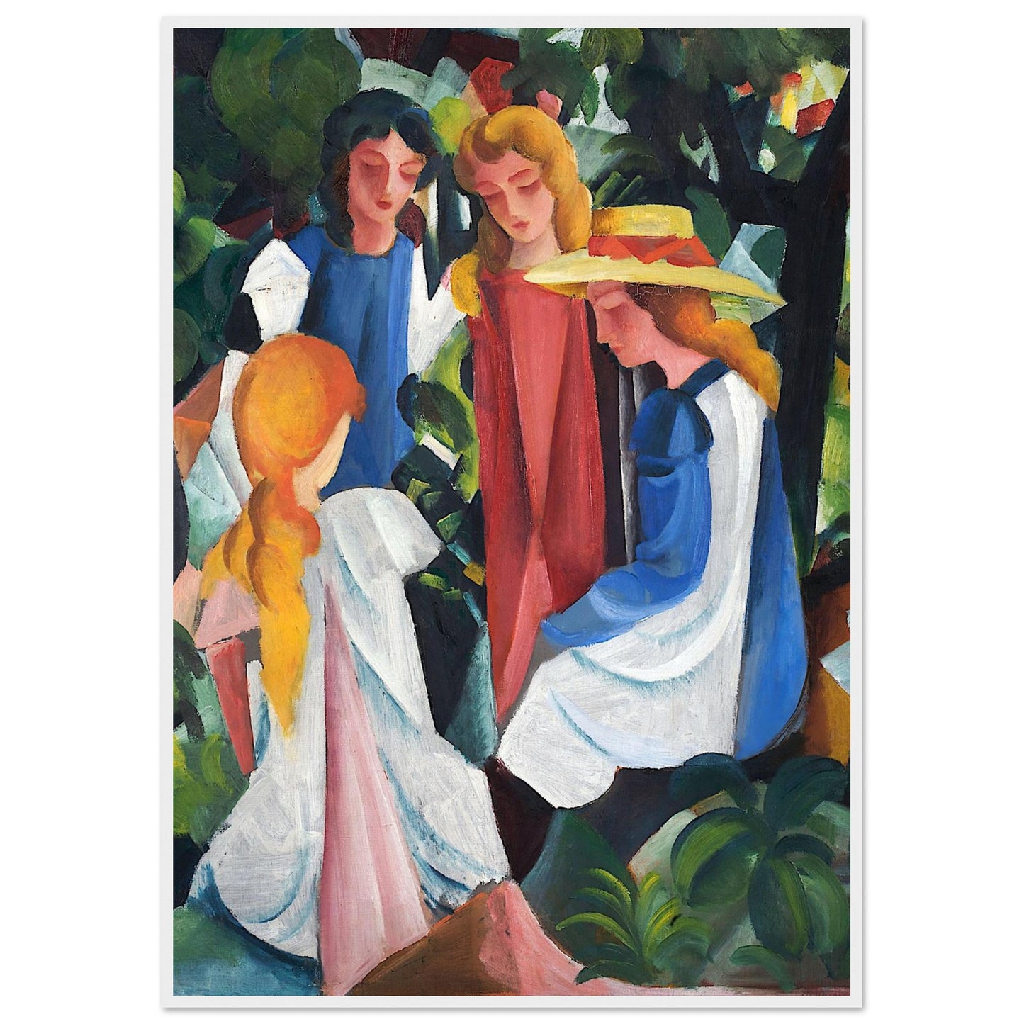 August Macke - Composizione con una donna - Poster con cornice
