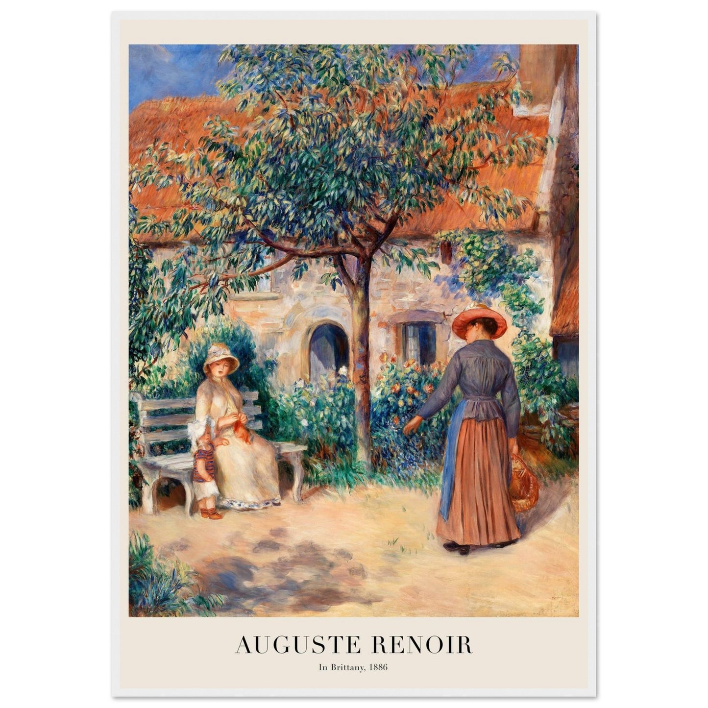La Costa della Bretagna - Pierre-Auguste Renoir - Poster con cornice
