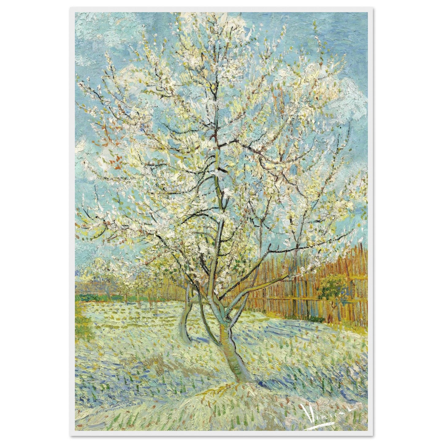 L'Albero di Pesca Rosa - Vincent van Gogh - Poster con cornice