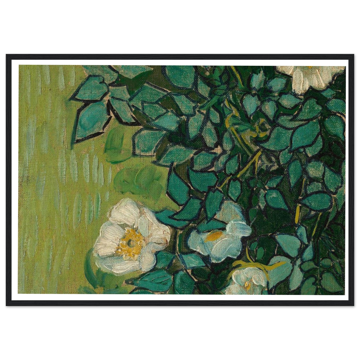 Rose Selvatiche - Vincent van Gogh - Poster con cornice