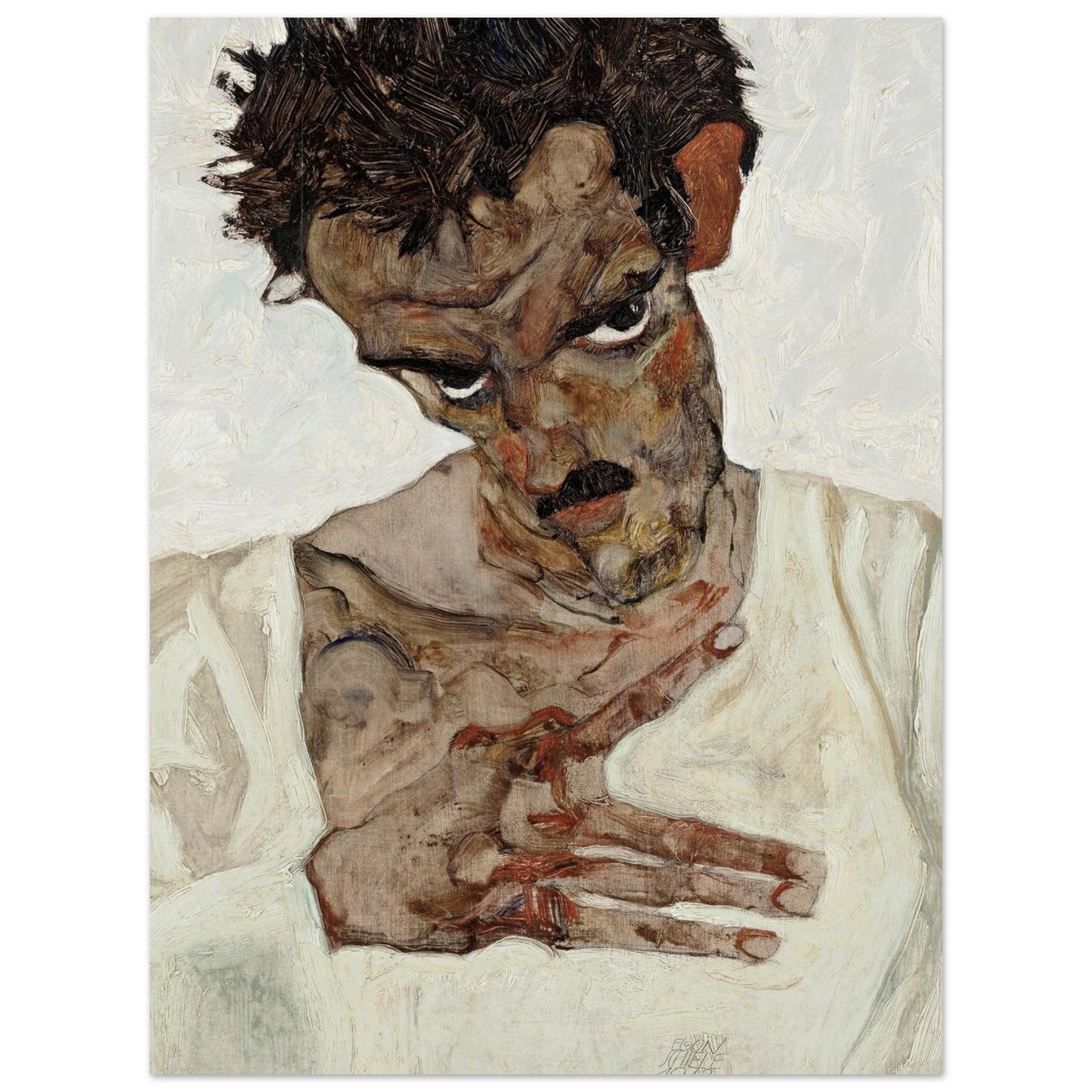 Autoritratto - Egon Schiele - Poster senza cornice