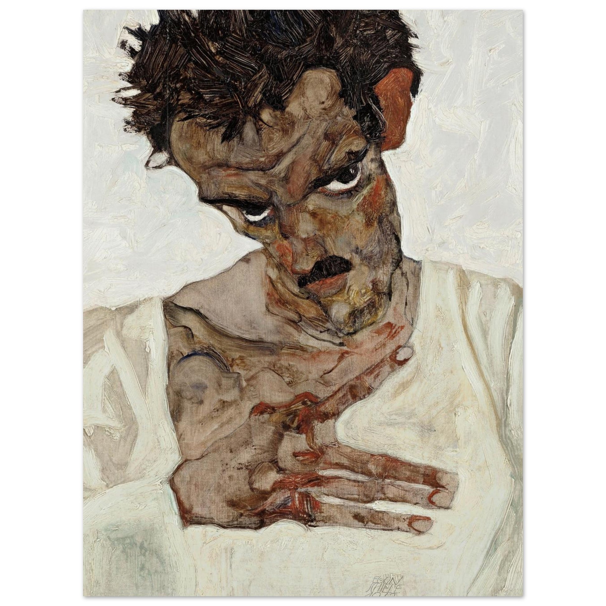 Autoritratto - Egon Schiele - Poster senza cornice
