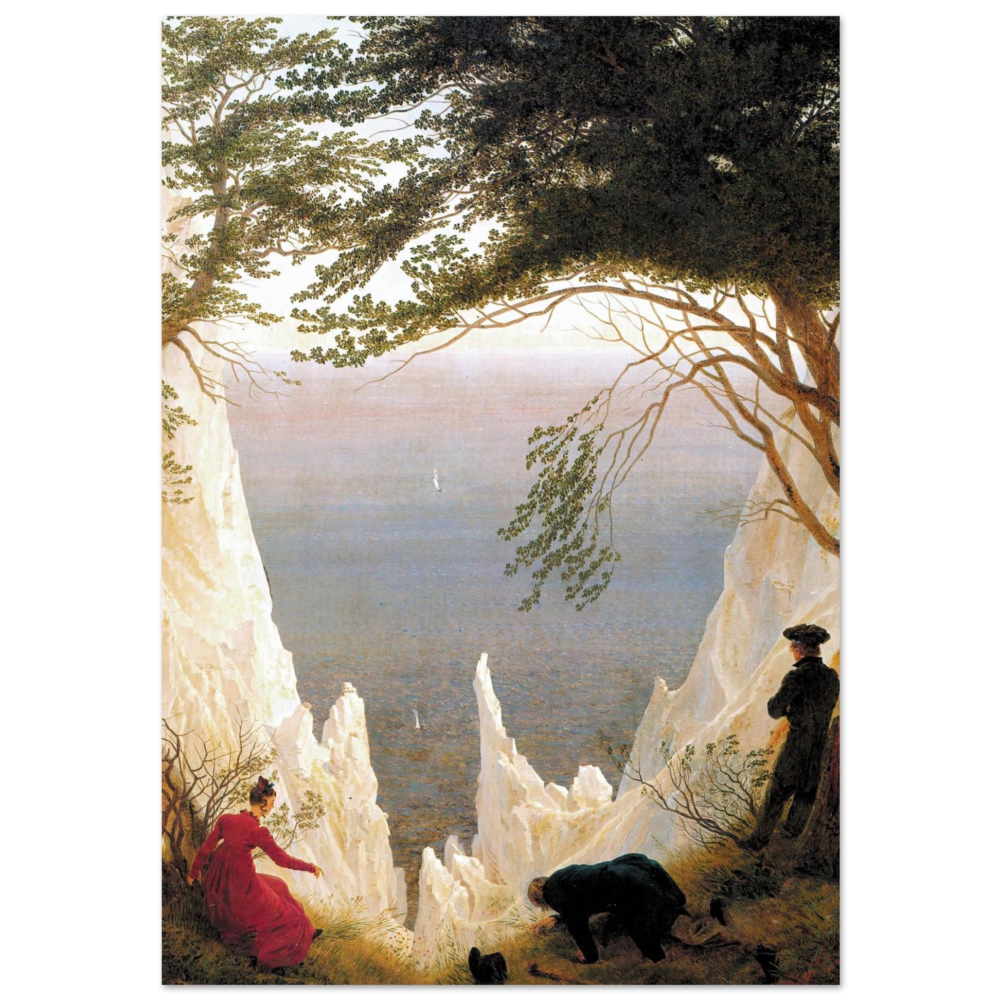 Cliff di gesso a Rügen - Caspar David Friedrich - Poster senza cornice