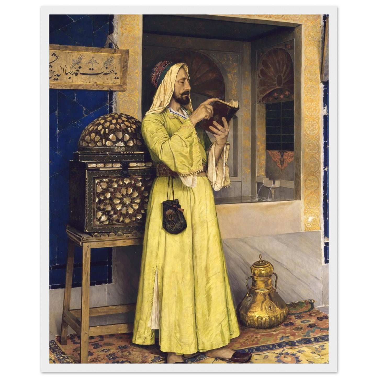 La Fontana del Miracolo - Osman Hamdi Bey - Poster con cornice