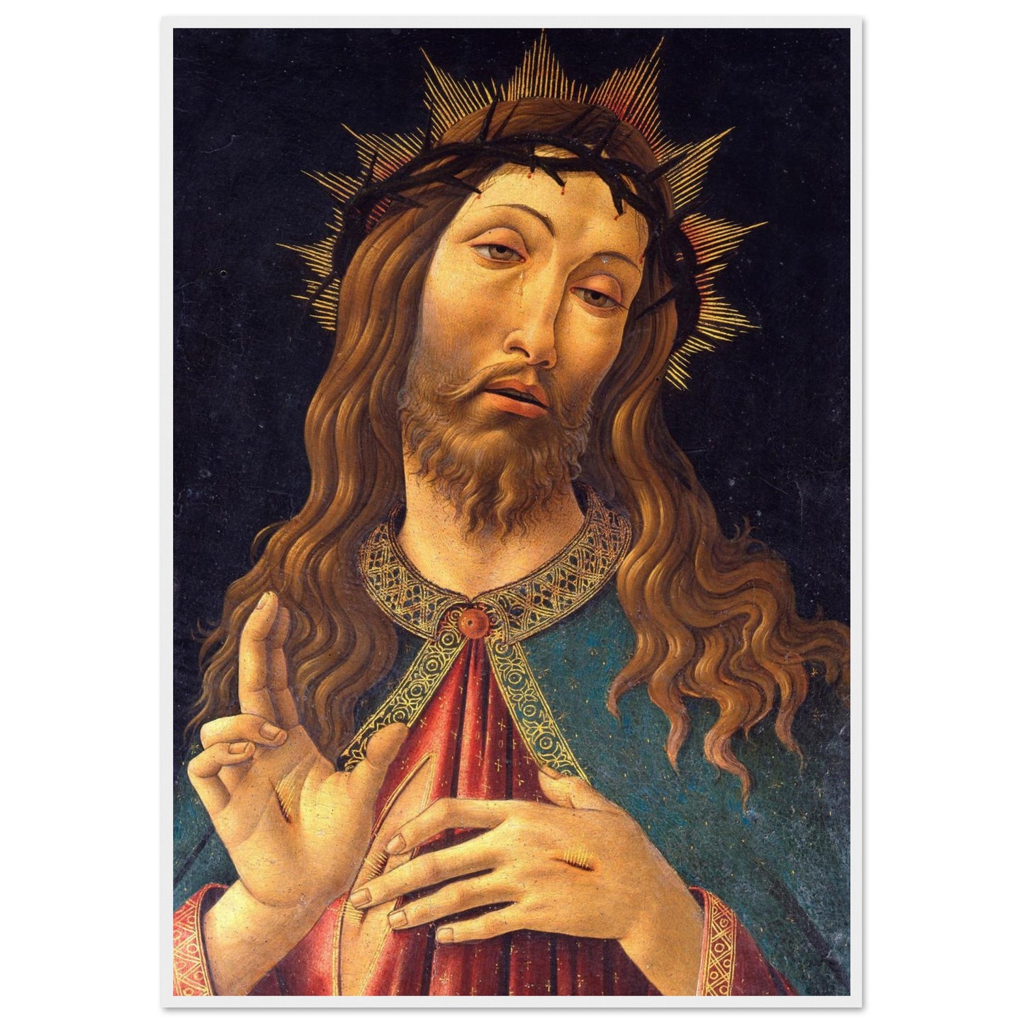 La Vergine e il Bambino con San Giovanni Battista - Sandro Botticelli - poster_fr
