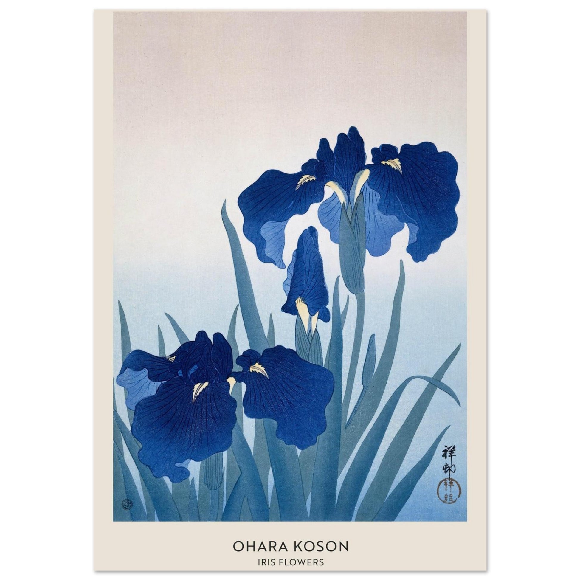 Fiori di Iris - Ohara Koson - Poster senza cornice