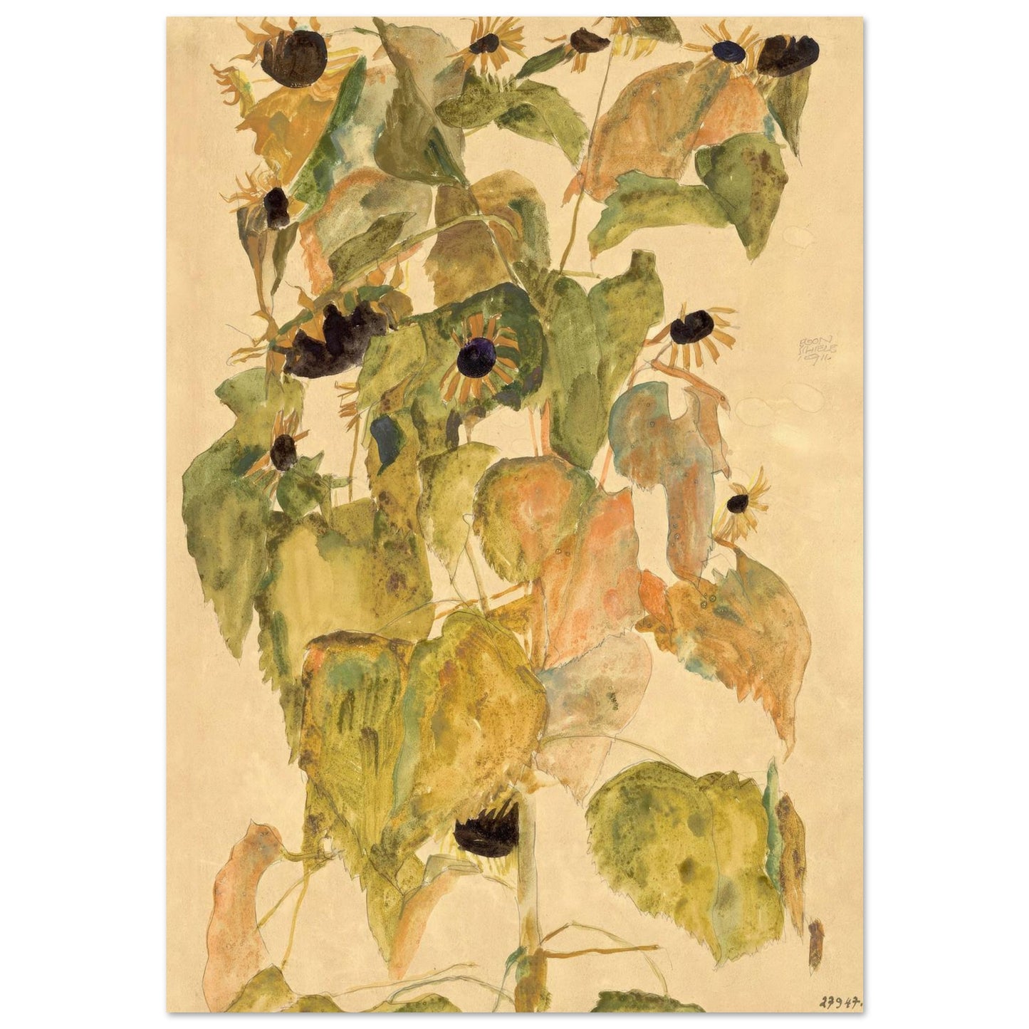 Girasoli - Egon Schiele - Poster senza cornice