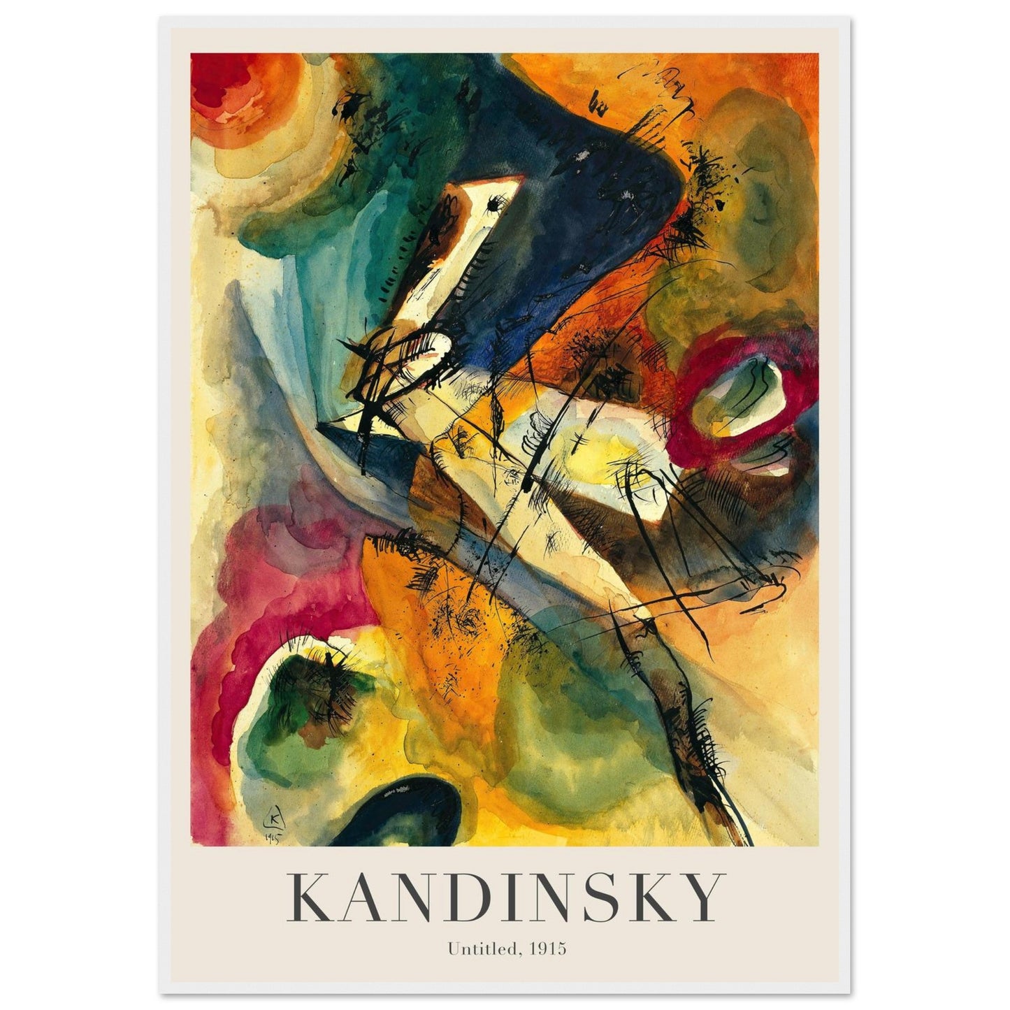 Senza titolo - Wassily Kandinsky - Poster con cornice
