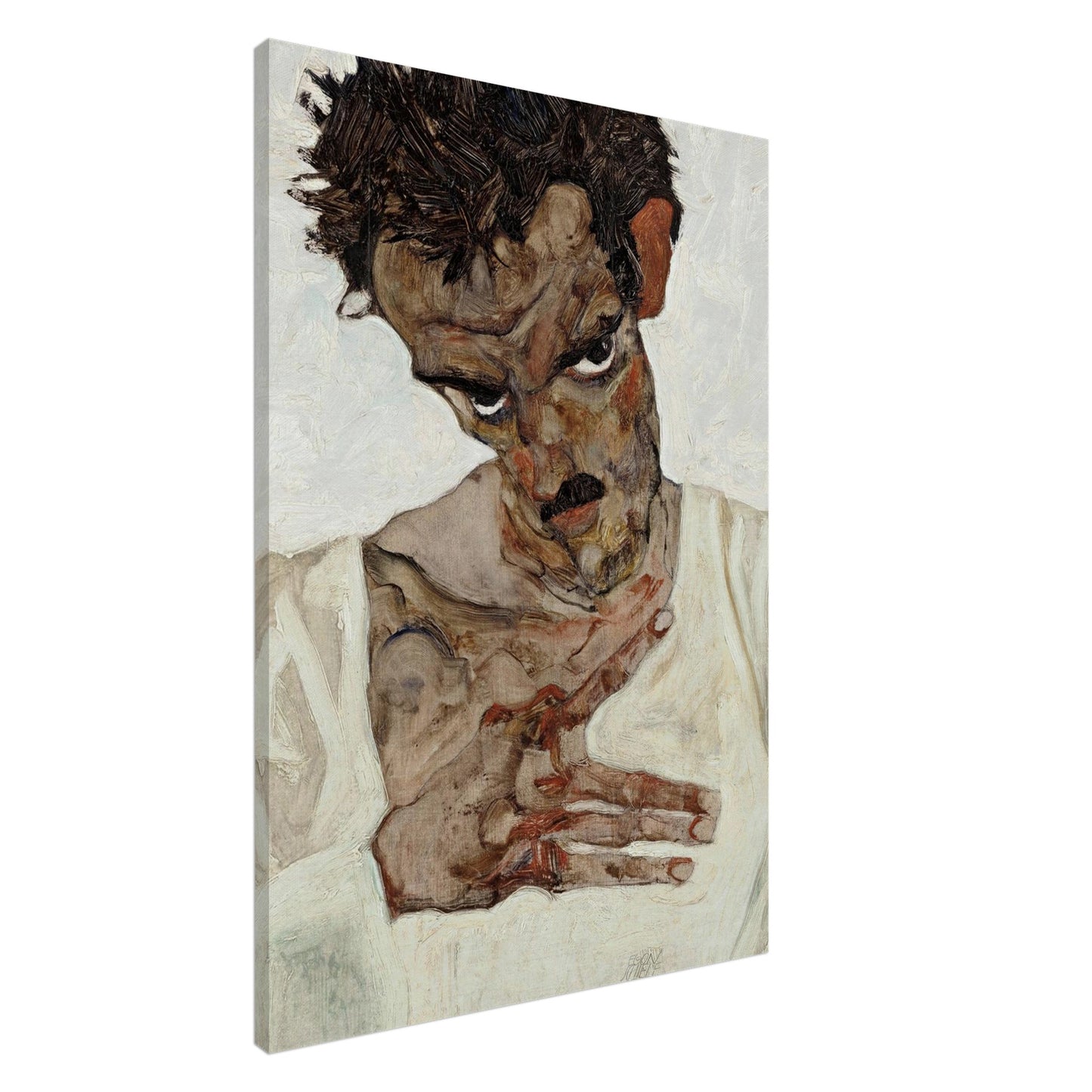 Autoritratto - Egon Schiele - Canvas thick