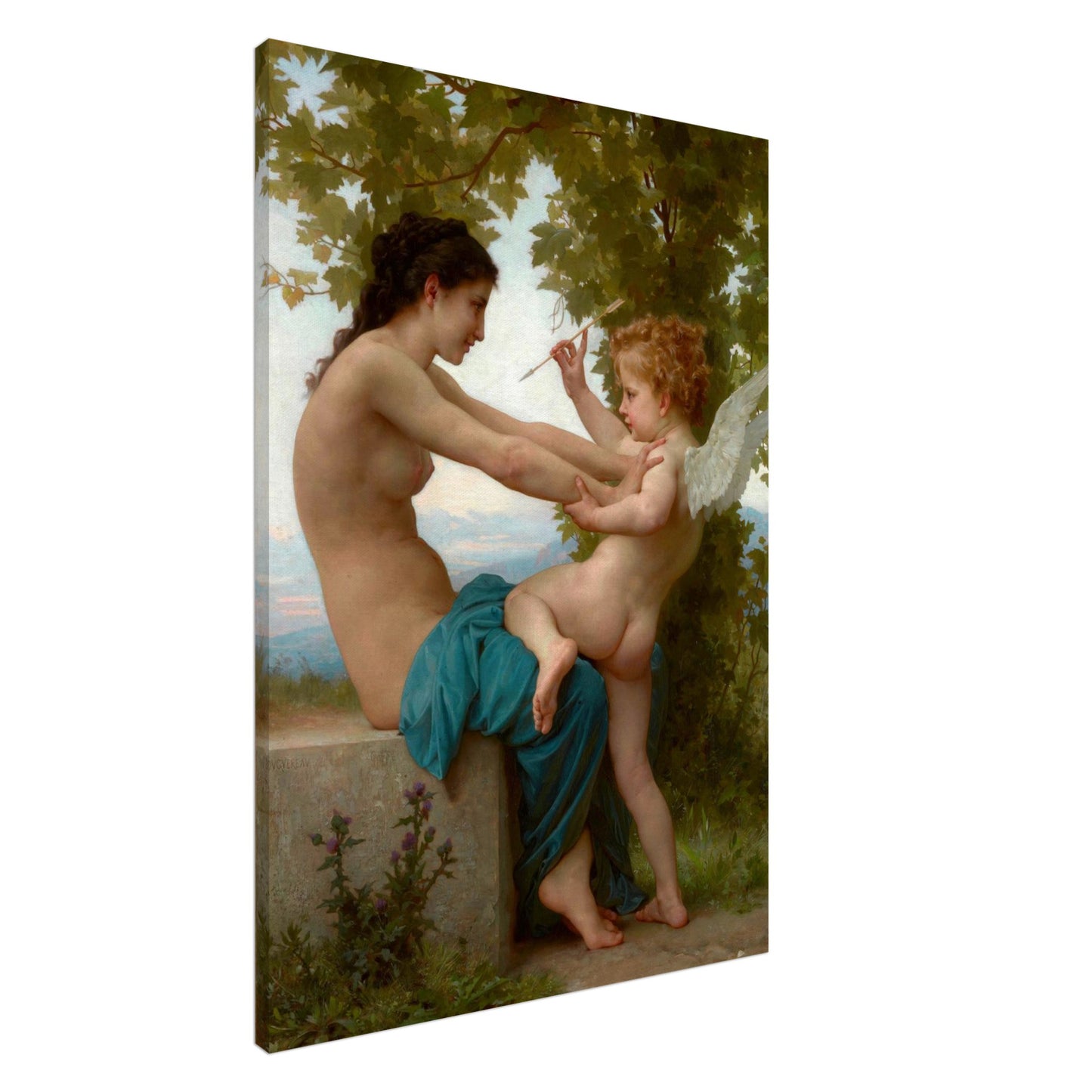 Una giovane ragazza che si difende dall'amore - William Bouguereau - Canvas slim