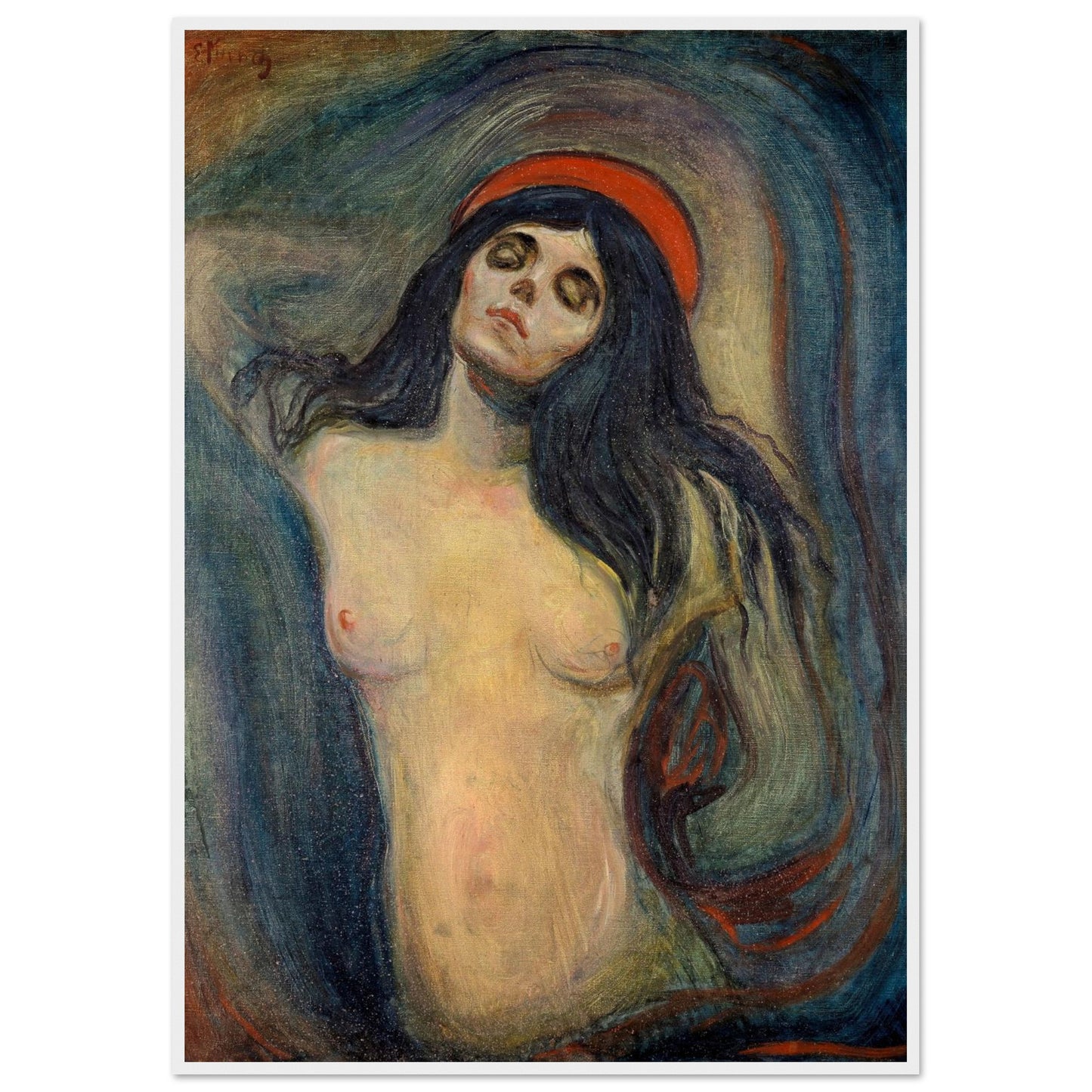 Madonna - Edvard Munch - Poster con cornice
