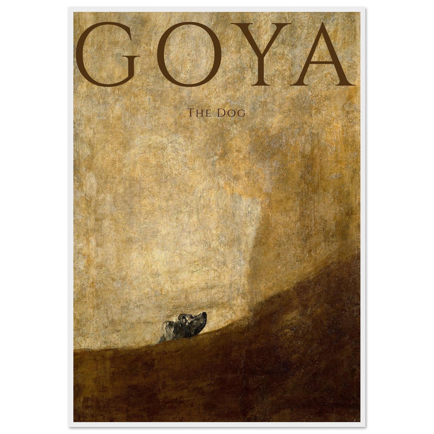 Il Cane - Francisco de Goya - Poster con cornice