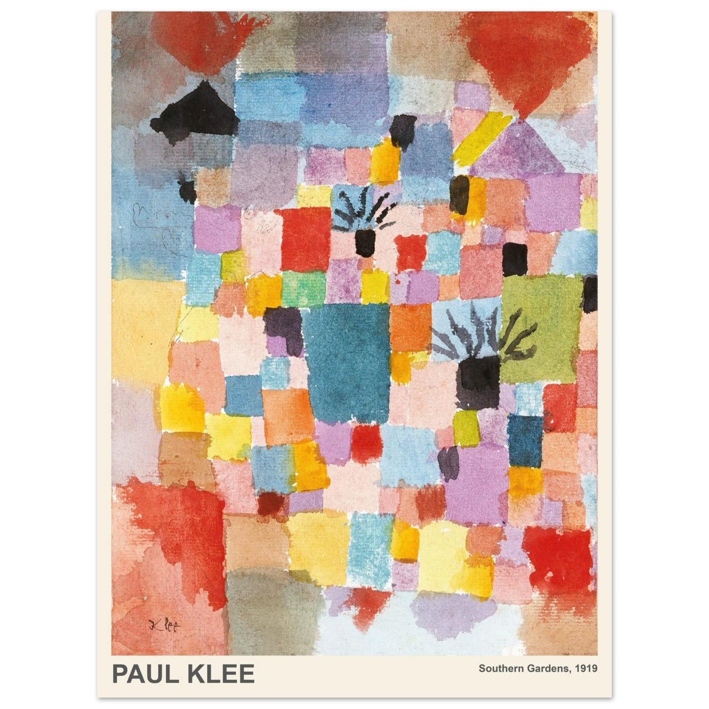 Giardini del Sud - Paul Klee - Poster senza cornice