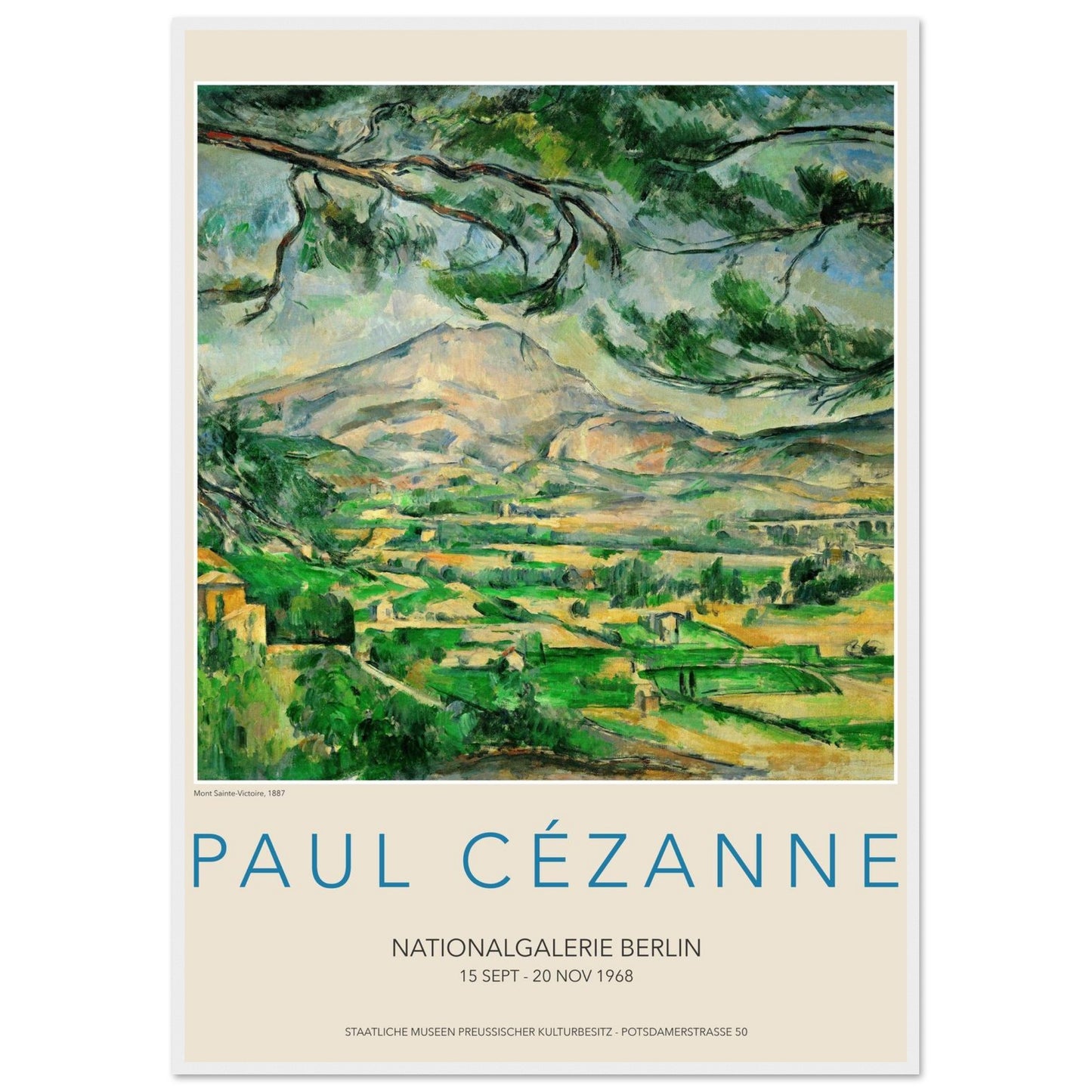 Mont Sainte-Victoire - Paul Cézanne - Poster con cornice