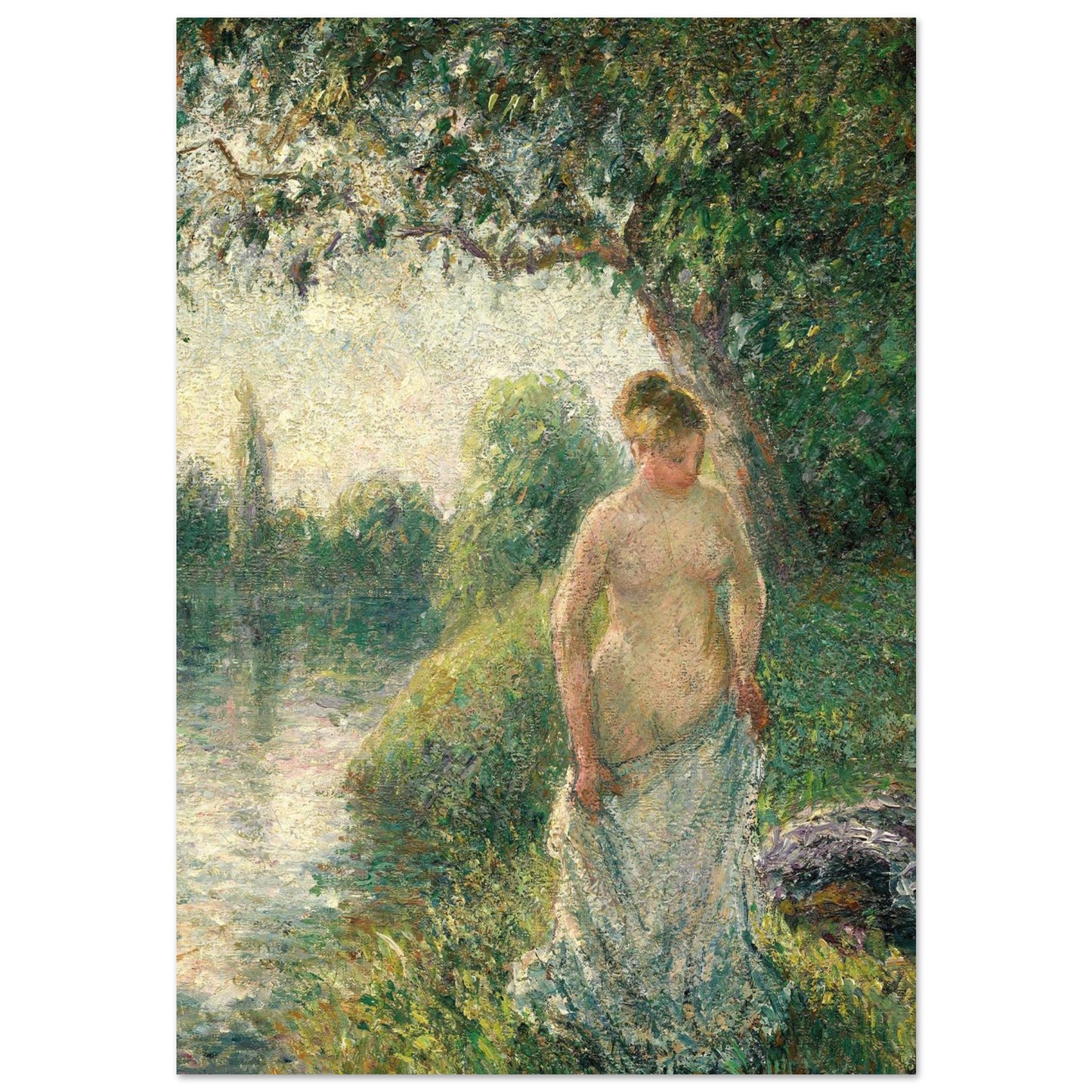 Il Bagnante - Camille Pissarro - Poster senza cornice
