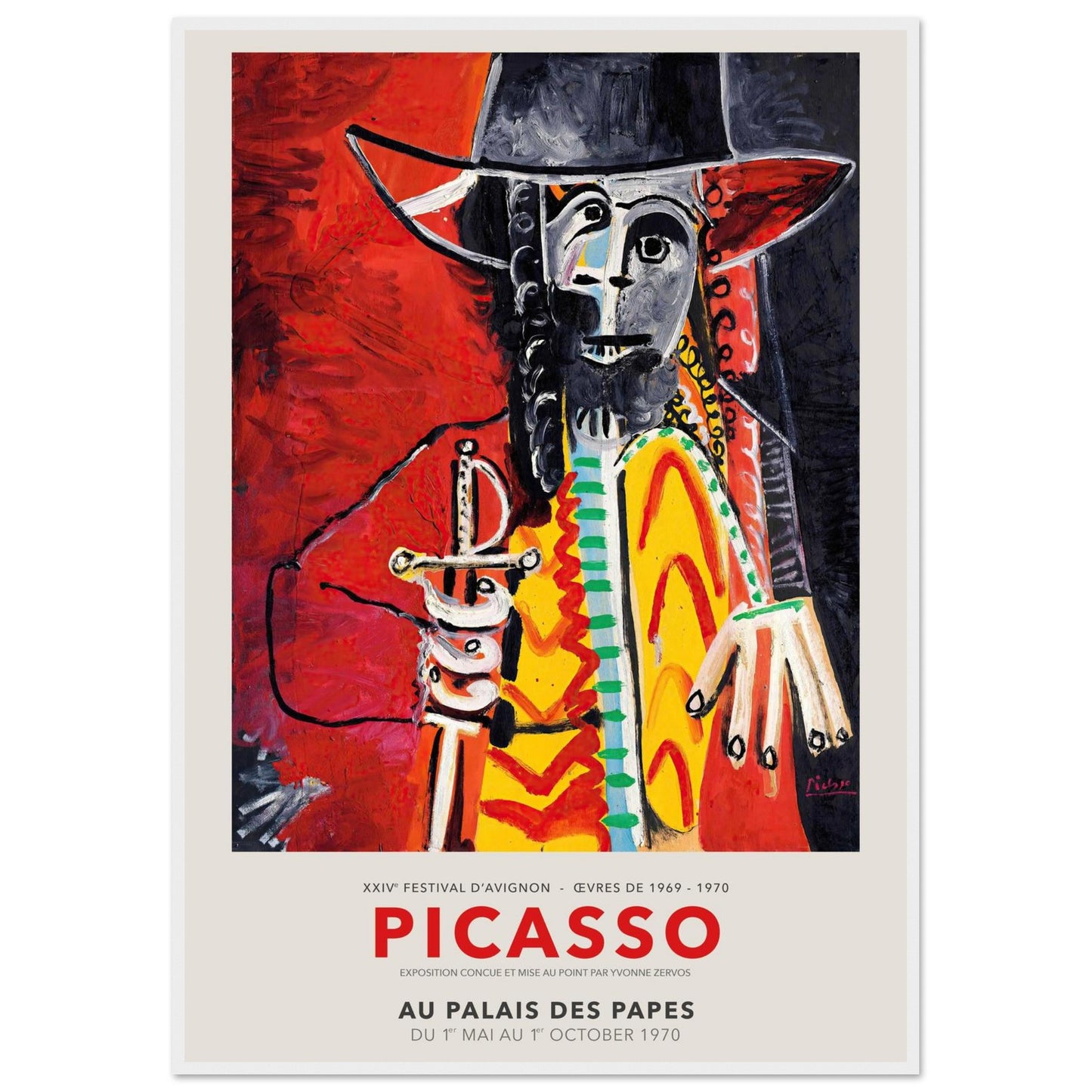 Mostra di Picasso al Palais des Papes - Poster con cornice