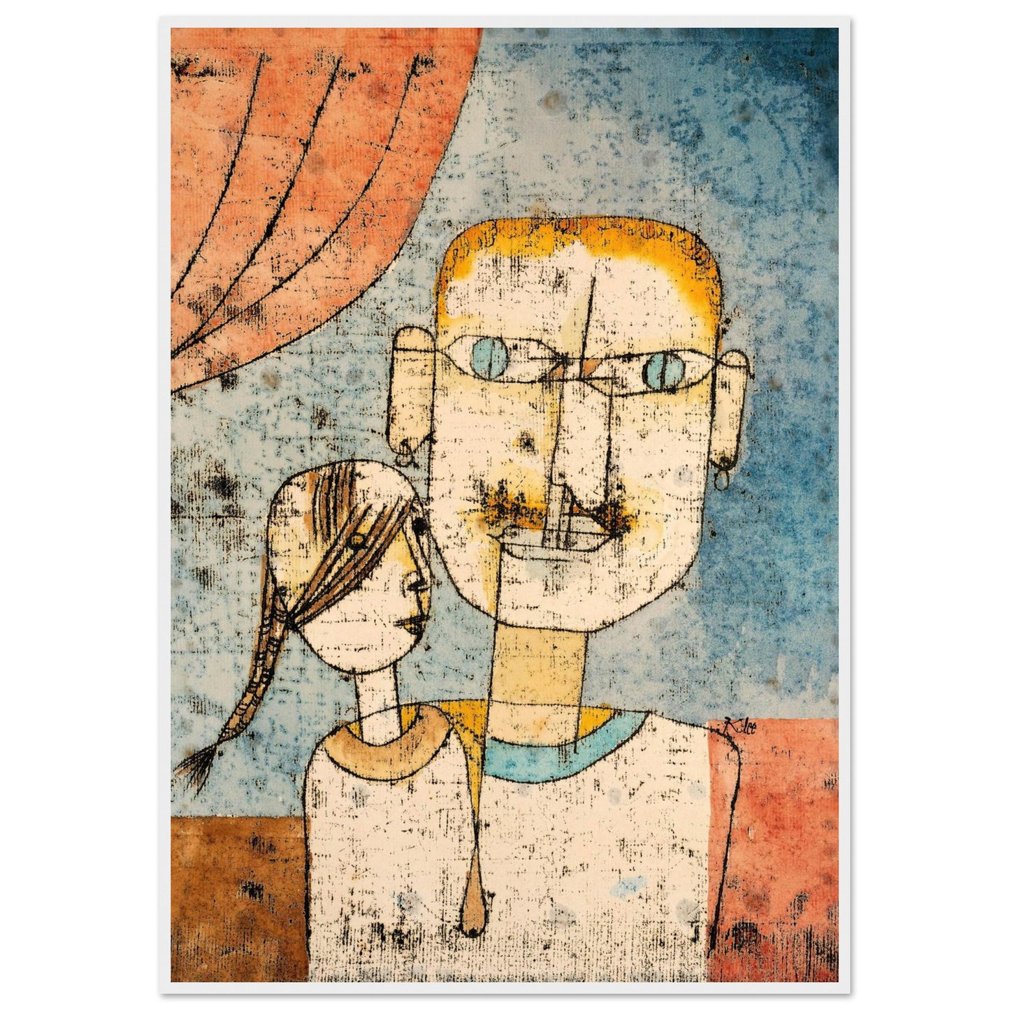 Adamo e Piccola Eva - Paul Klee - Poster con cornice